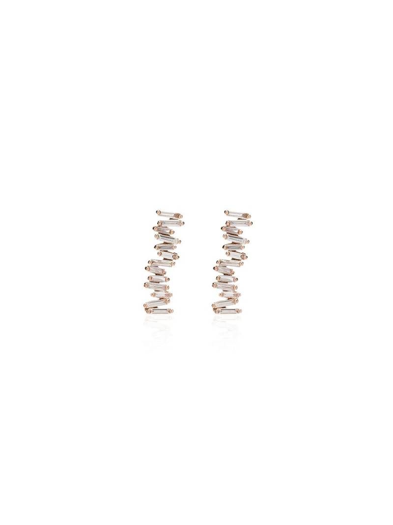 Suzanne Kalan 18kt rose gold Fireworks diamond earrings - Pink von Suzanne Kalan