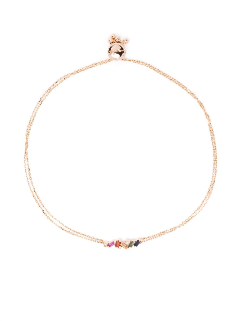 Suzanne Kalan 18kt rose gold rainbow sapphire bracelet von Suzanne Kalan