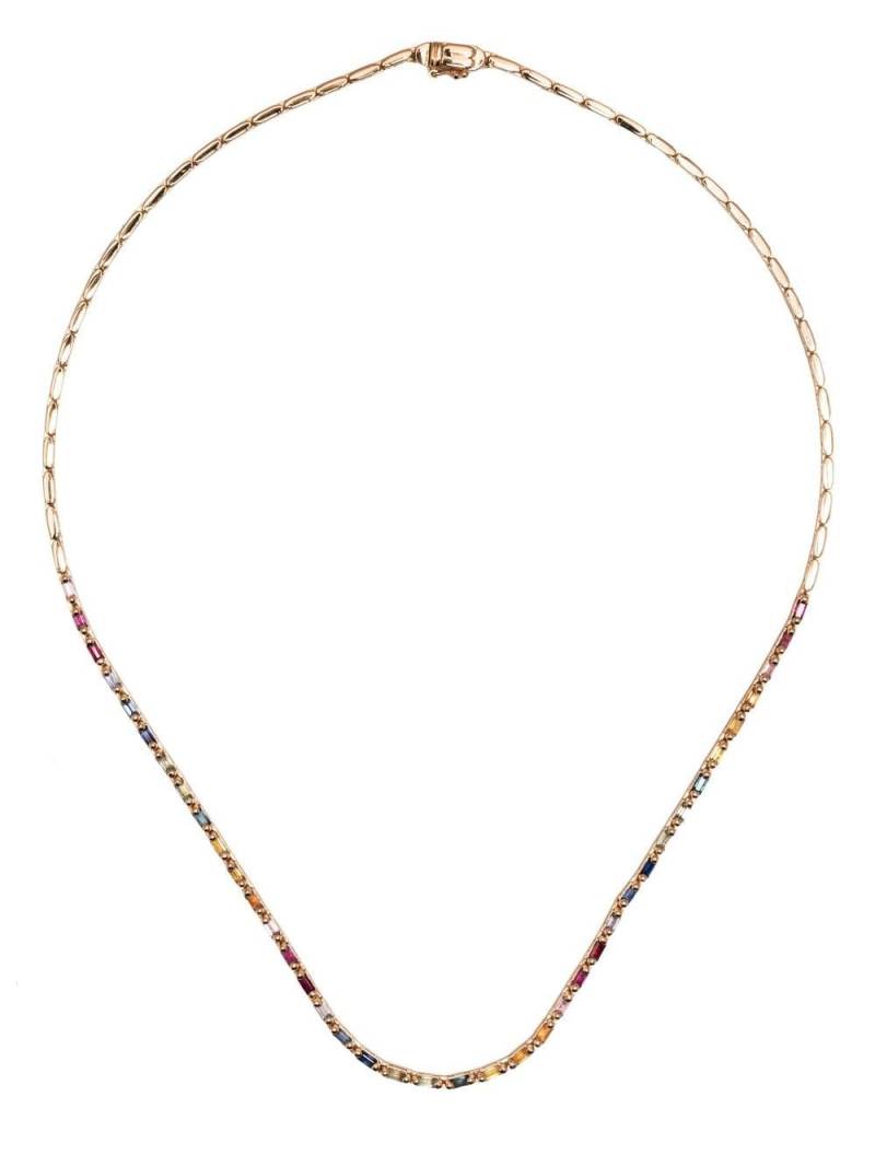 Suzanne Kalan 18kt rose gold sapphire tennis necklace von Suzanne Kalan