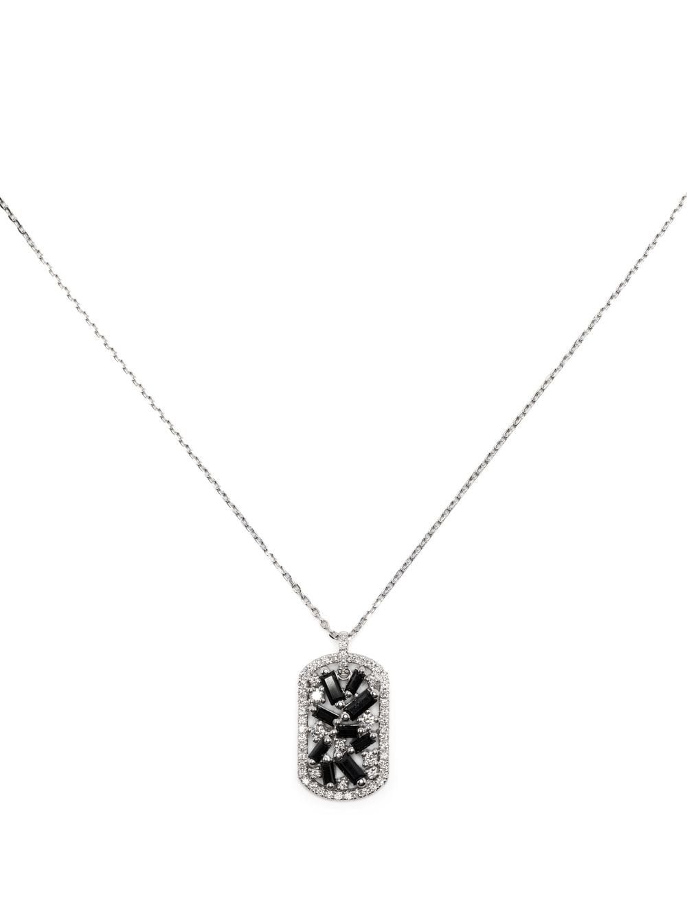 Suzanne Kalan 18kt white gold diamond and sapphire necklace - Silver