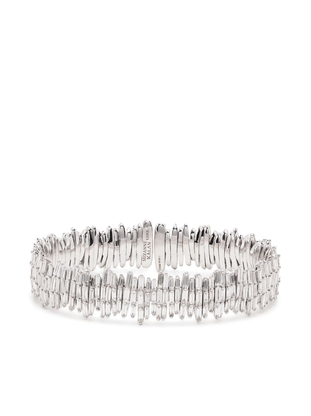 Suzanne Kalan 18kt white gold diamond eternity bangle - Silver von Suzanne Kalan