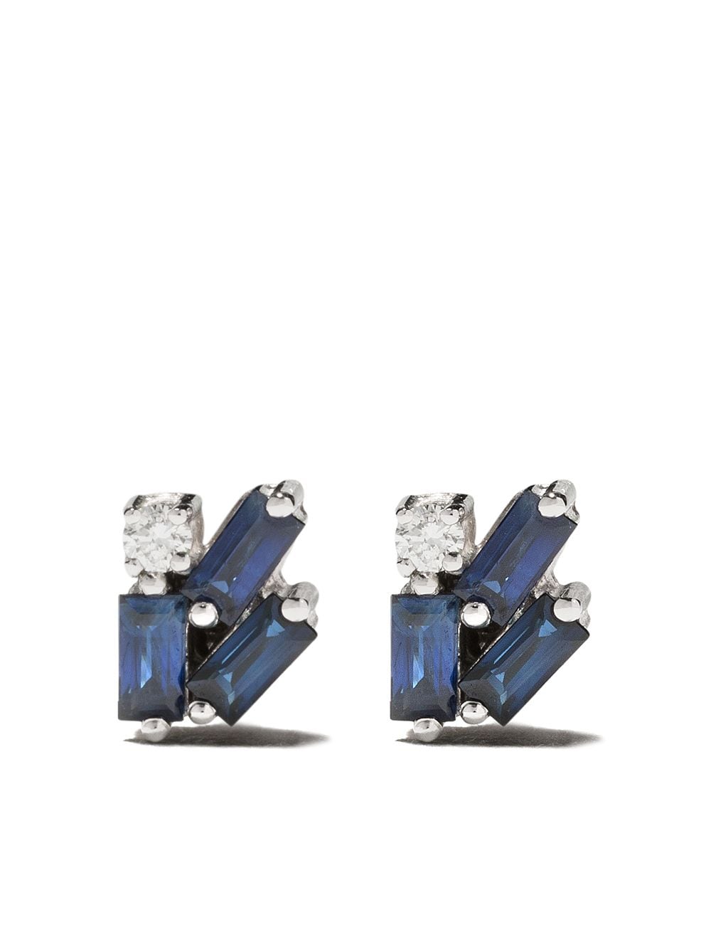 Suzanne Kalan 18kt white gold sapphire and diamond stud earrings - Silver von Suzanne Kalan