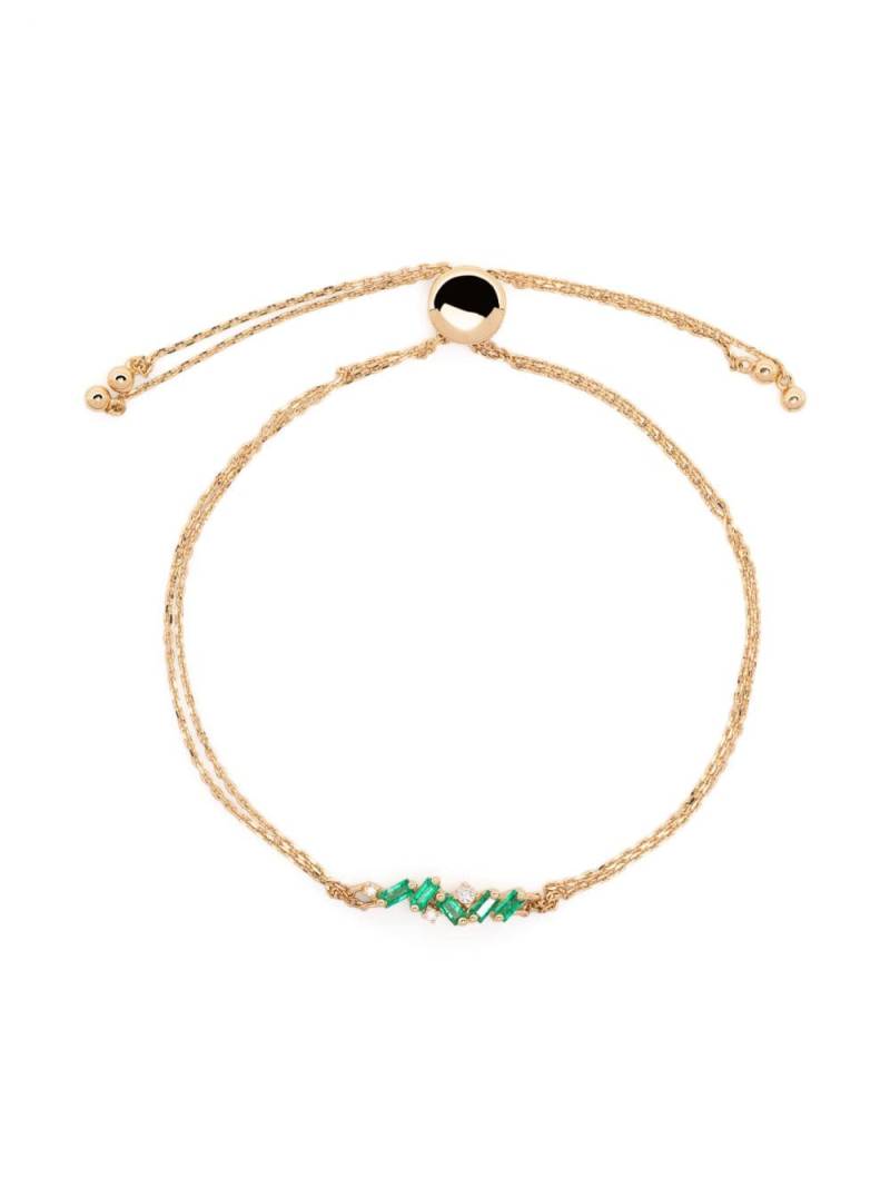Suzanne Kalan 18kt yellow gold Willow emerald bracelet von Suzanne Kalan