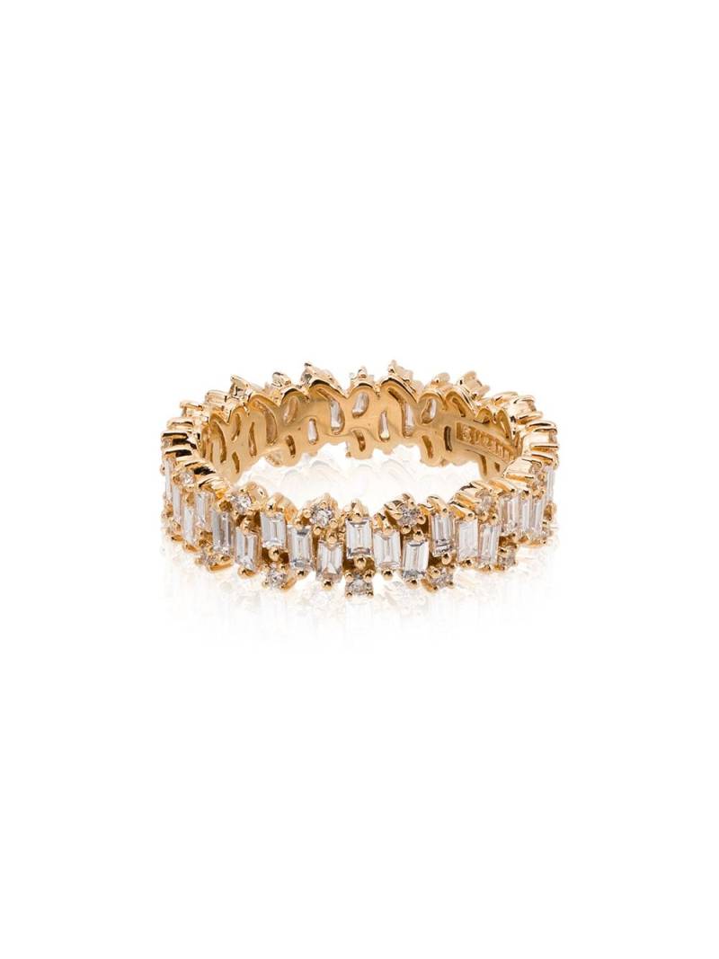 Suzanne Kalan 18kt yellow gold baguette diamond ring von Suzanne Kalan