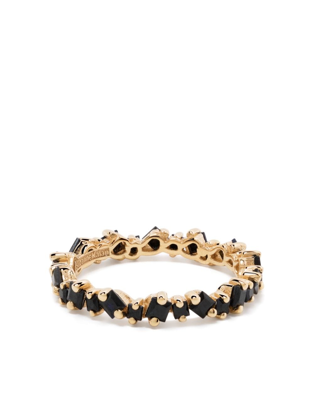 Suzanne Kalan 18kt yellow gold black sapphire eternity ring von Suzanne Kalan