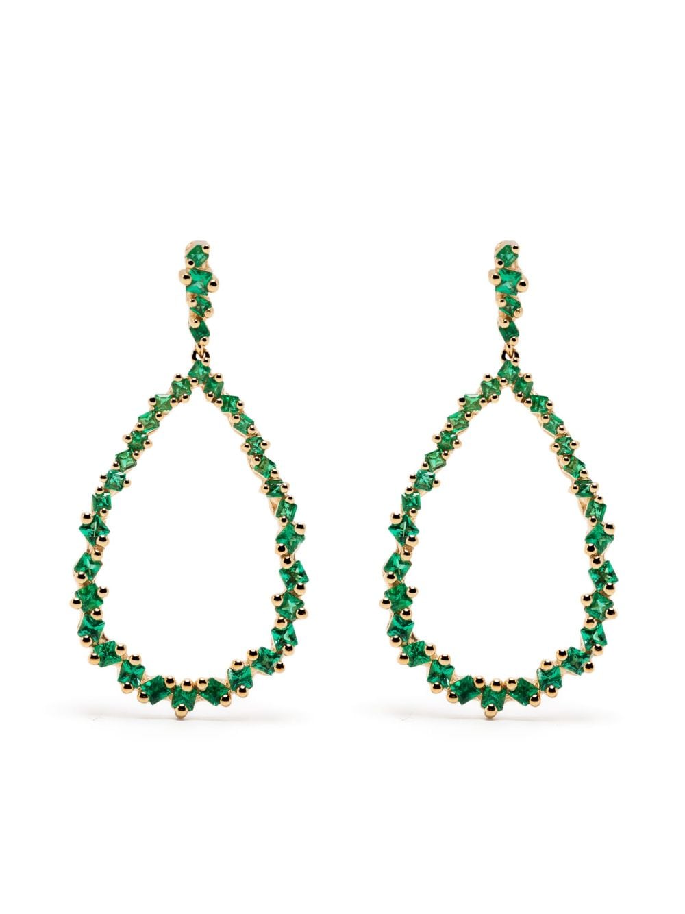 Suzanne Kalan 18kt yellow gold emerald drop earrings - Green von Suzanne Kalan