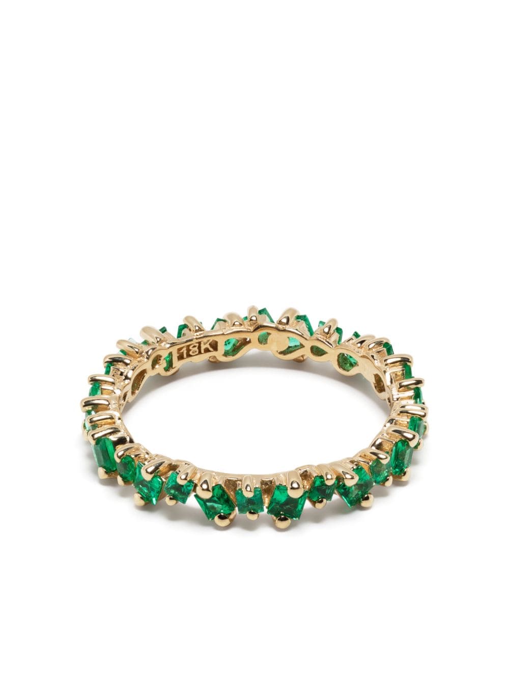 Suzanne Kalan 18kt yellow gold emerald ring - Green von Suzanne Kalan