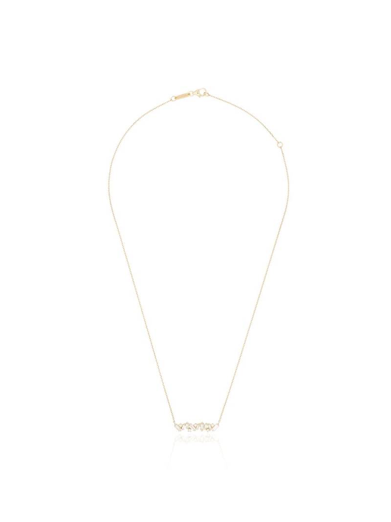 Suzanne Kalan Sparkler Bar 18kt yellow gold diamond necklace von Suzanne Kalan