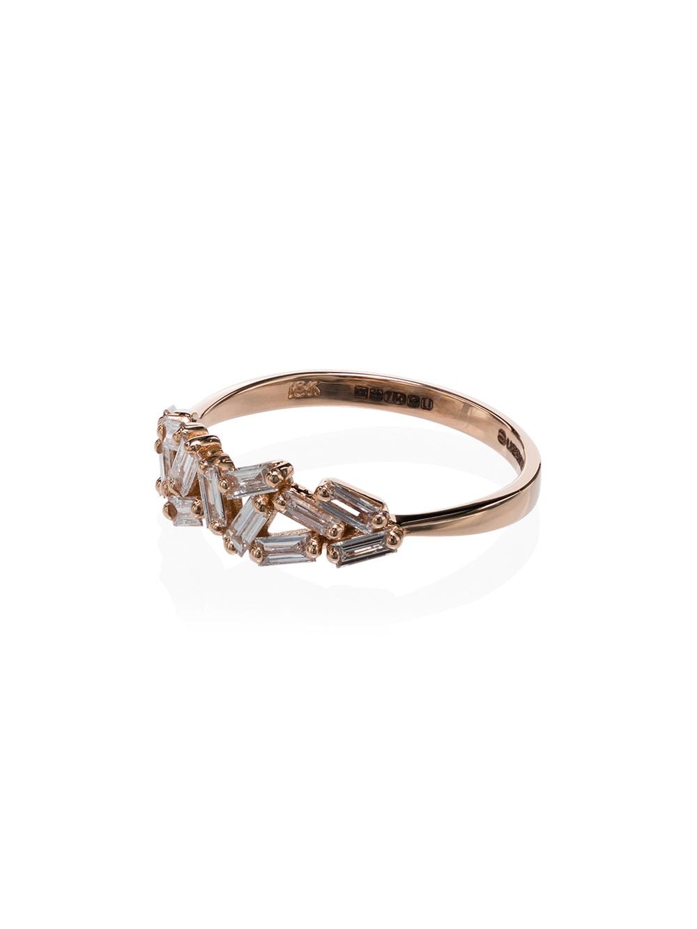 Suzanne Kalan chevron diamond-embellished ring - Pink von Suzanne Kalan