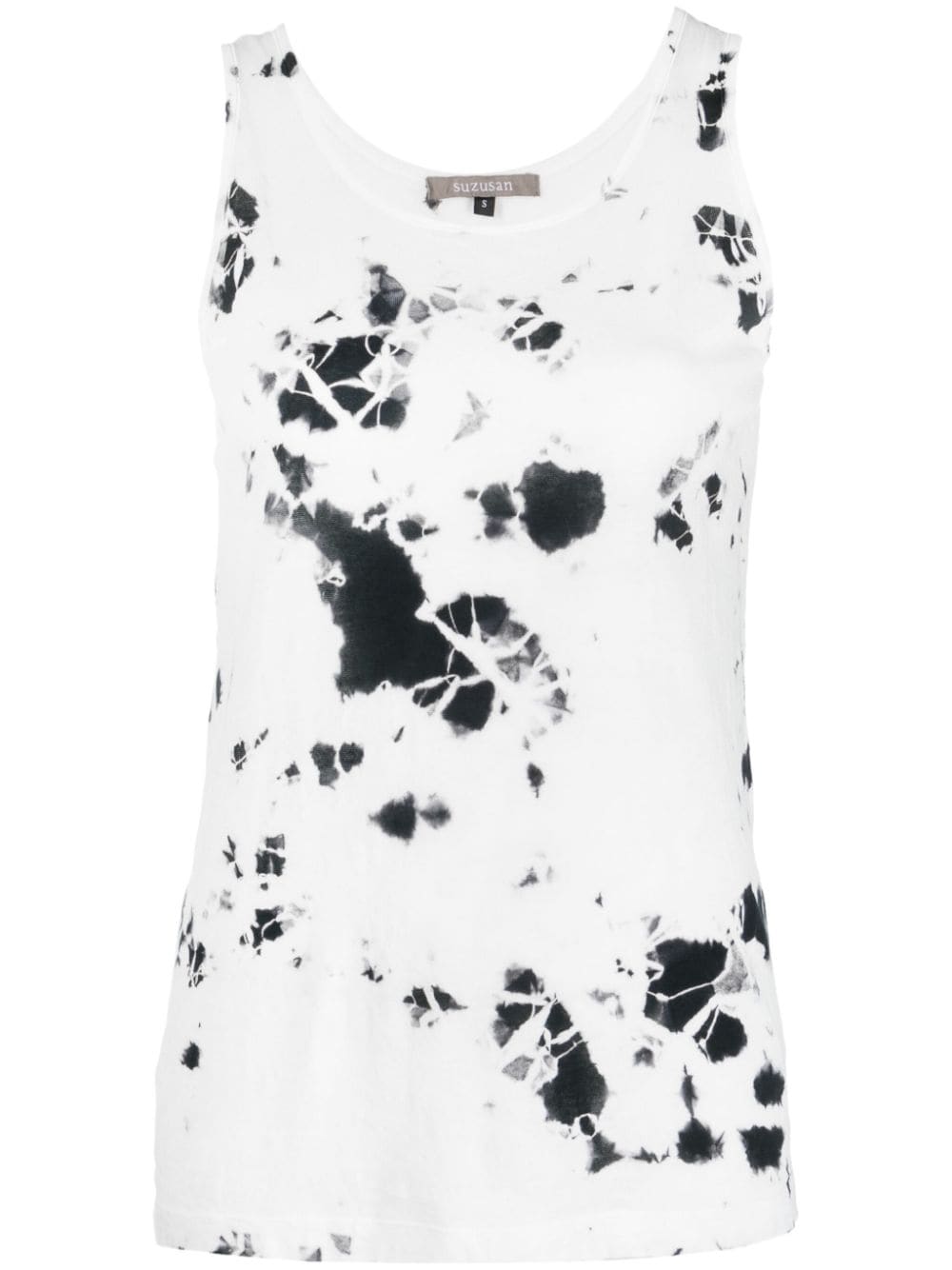 Suzusan Madara tie-dye cotton tank top - White