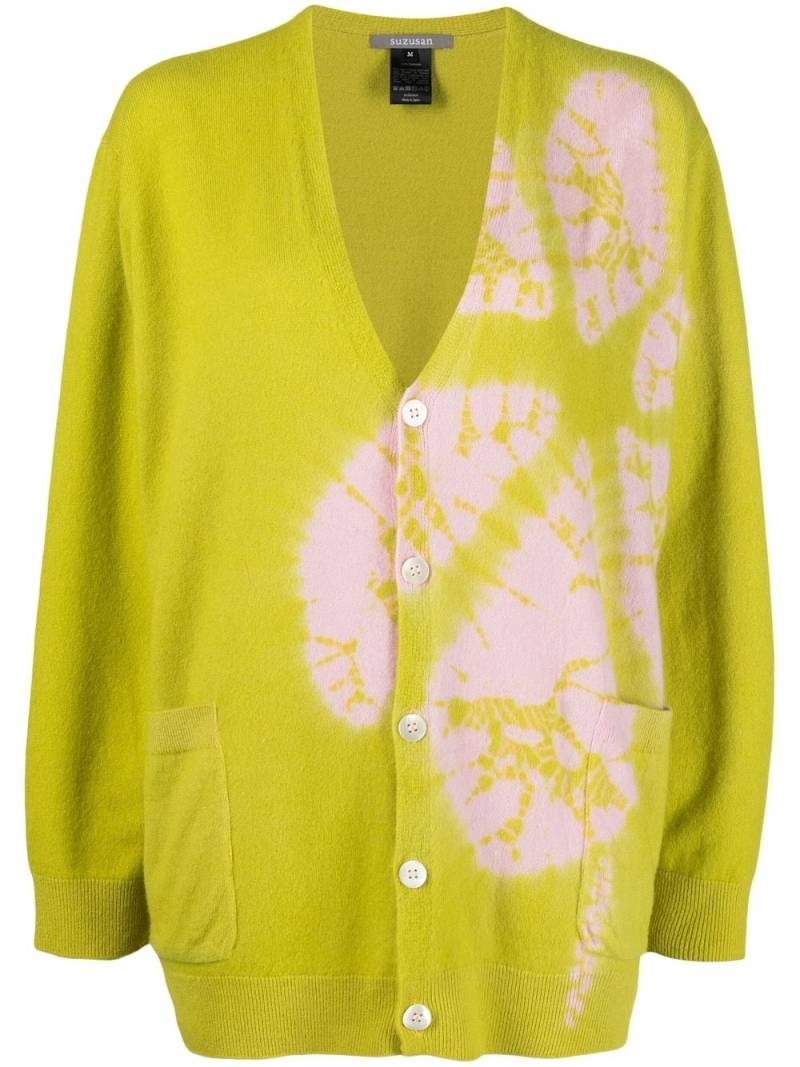 Suzusan V-neck cashmere cardigan - Green von Suzusan