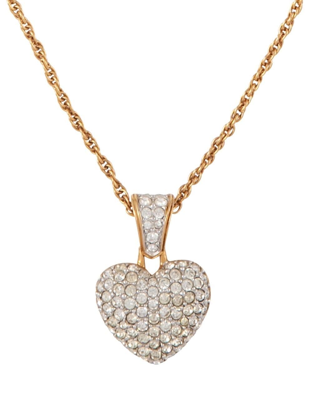 Swarovski 1960s 22kt gold-plated Swarovski heart pendant necklace von Swarovski