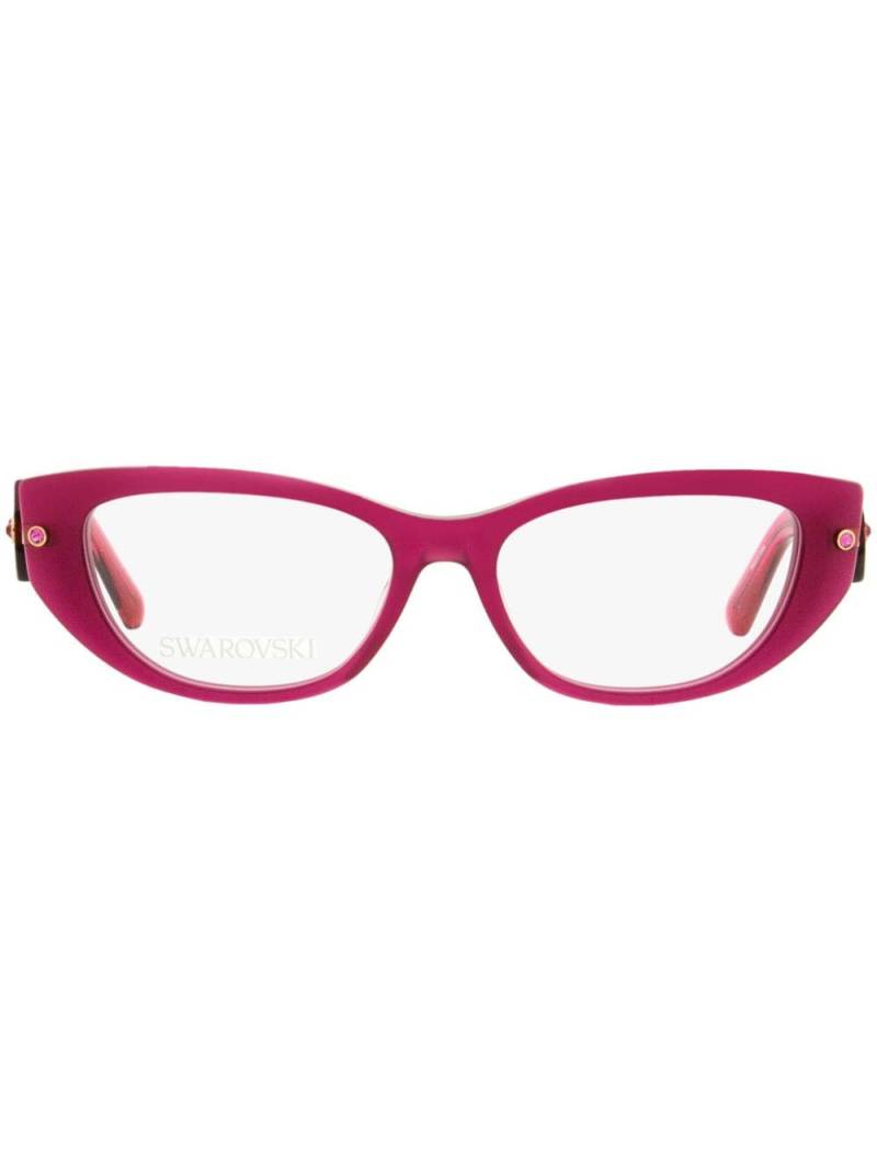 Swarovski 5476 logo-engraved cat-eye glasses - Pink von Swarovski