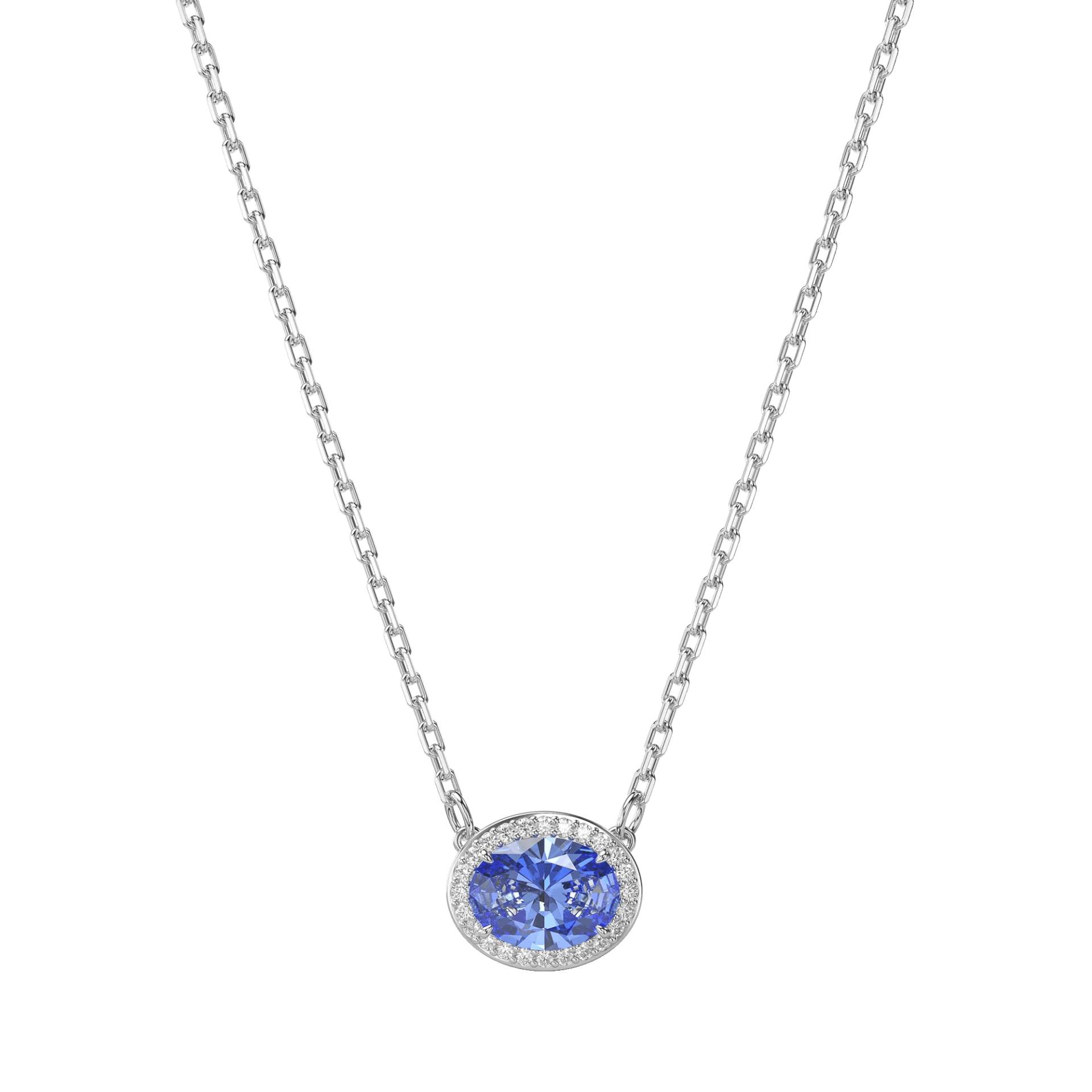 Swarovski Armbanduhr - Constella necklace, Oval cut, Rhodium plated - Gr. unisize - in Blau - für Damen von Swarovski