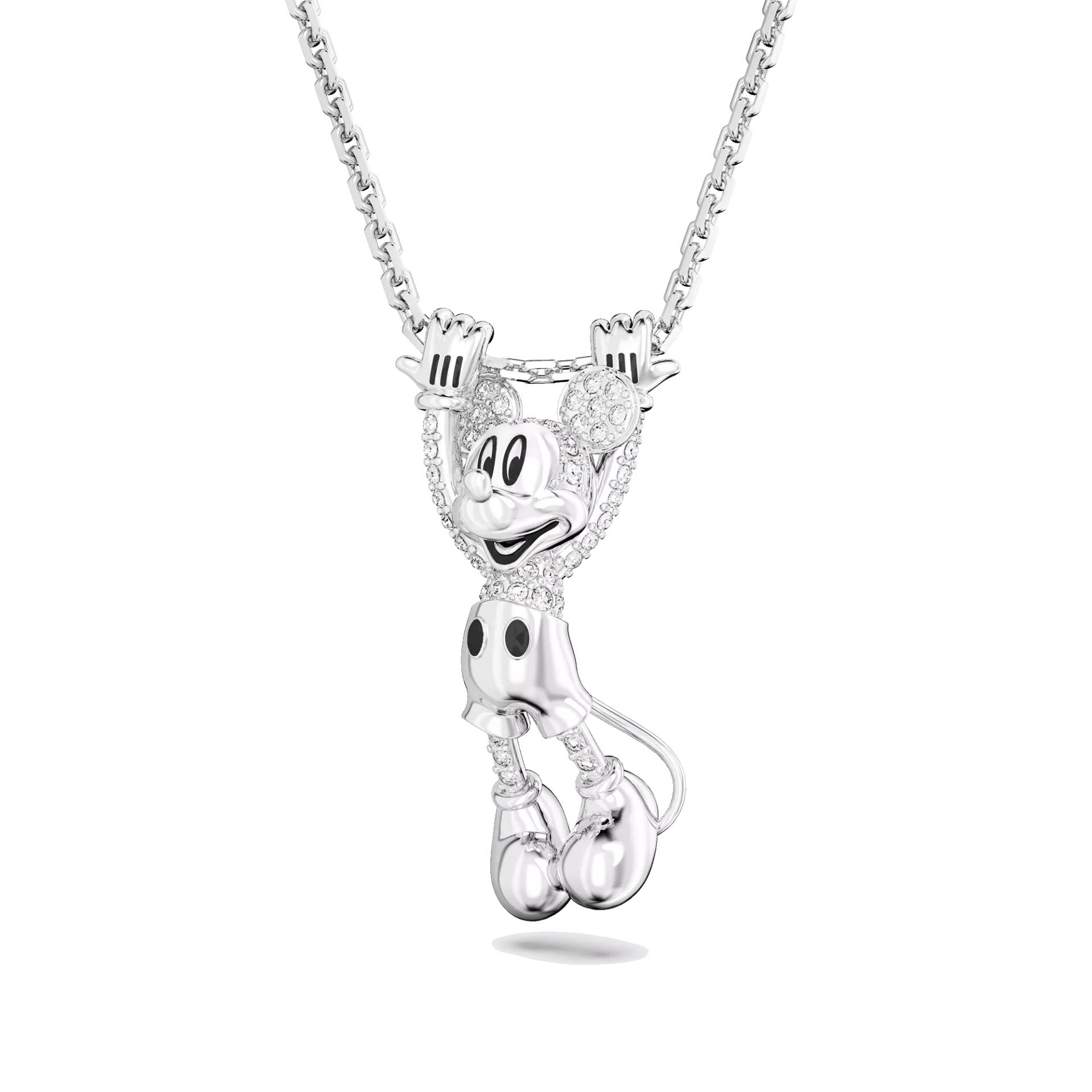 Swarovski Armbanduhr - Disney Mickey Mouse layered pendant, Rhodium plate - Gr. unisize - in Weiß - für Damen von Swarovski