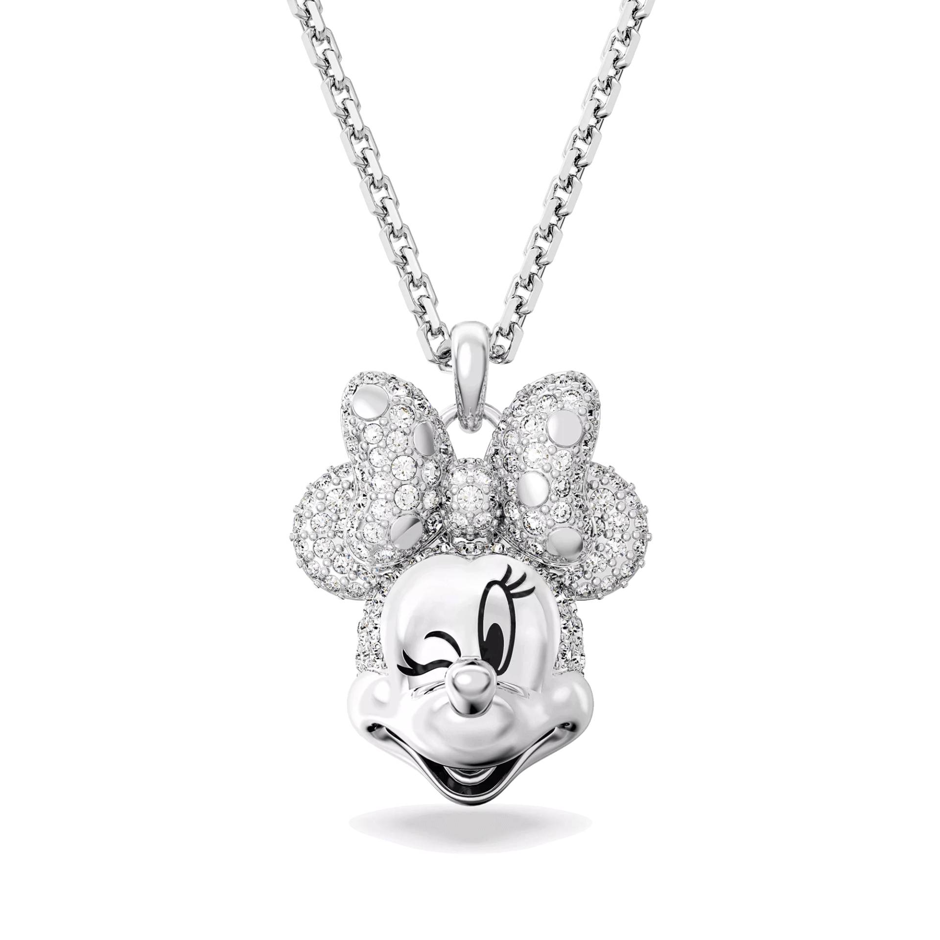 Swarovski Armbanduhr - Disney Minnie Mouse pendant, Rhodium plated - Gr. unisize - in Weiß - für Damen von Swarovski