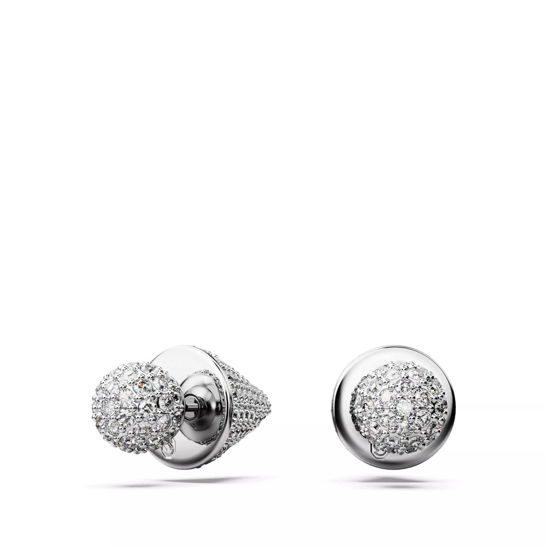 Swarovski Armbanduhr - Luna stud earrings, Moon, Rhodium plated - Gr. unisize - in Weiß - für Damen von Swarovski