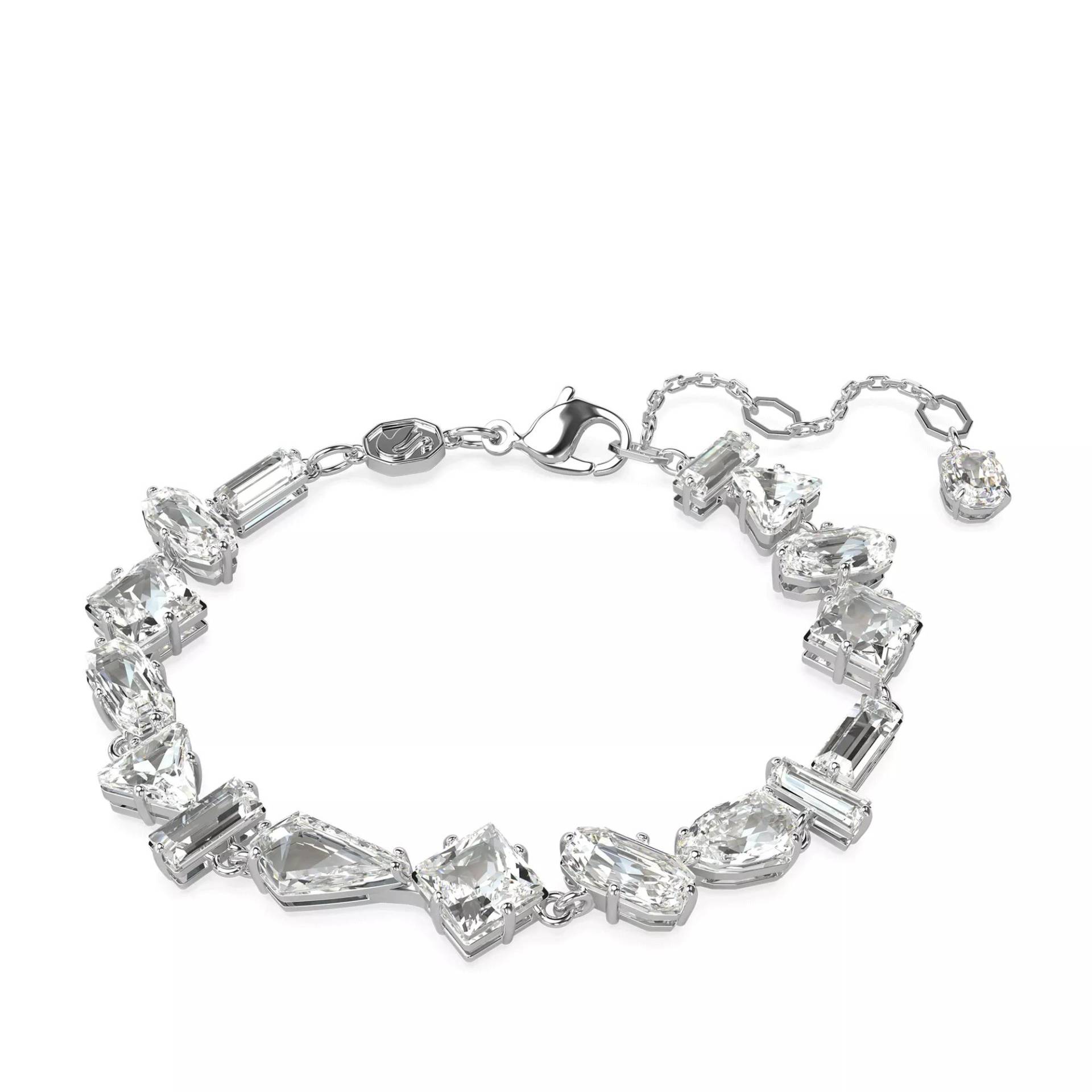 Swarovski Armbanduhr - Mesmera bracelet, Mixed cuts, Rhodium plated - Gr. M - in Weiß - für Damen von Swarovski