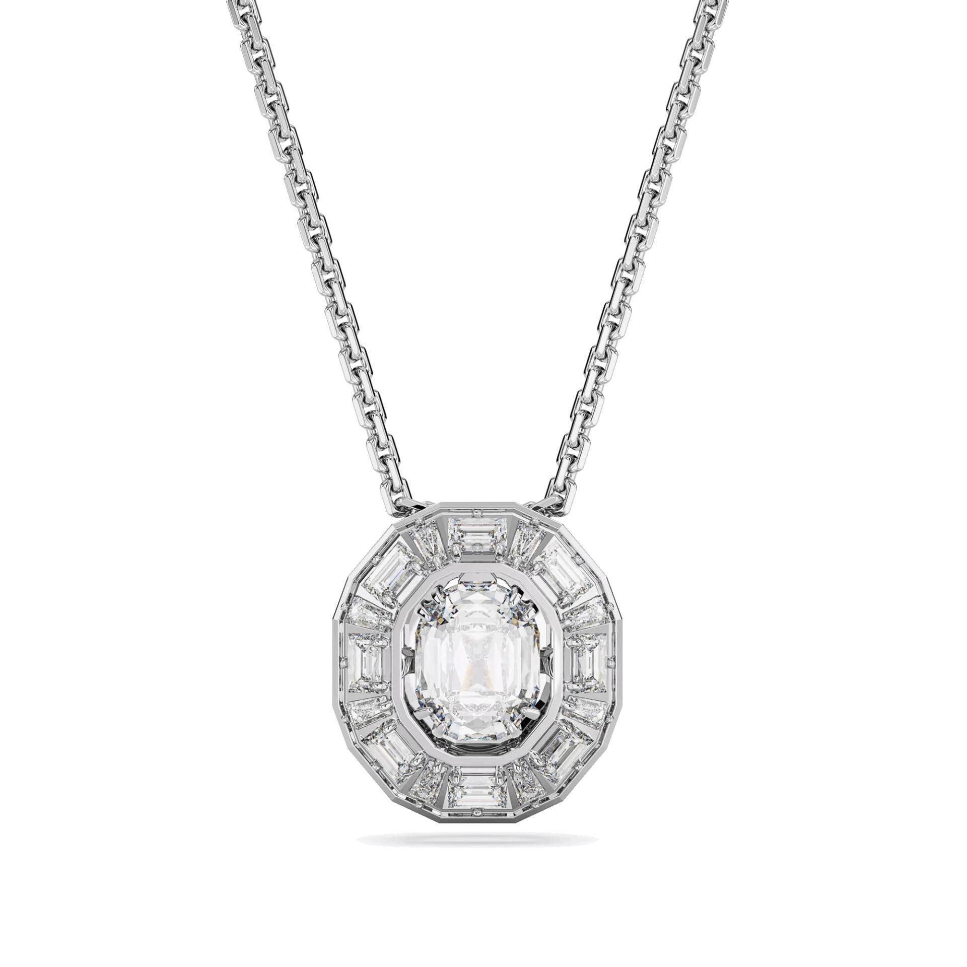 Swarovski Armbanduhr - Mesmera pendant, Octagon cut, Rhodium plated - Gr. unisize - in Weiß - für Damen von Swarovski