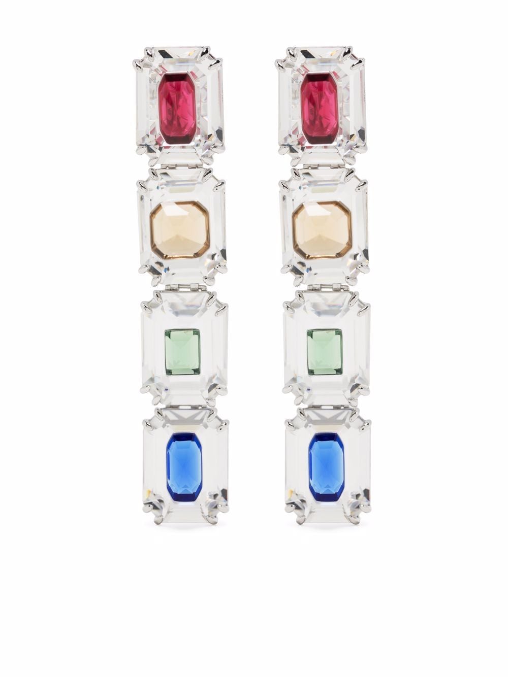 Swarovski Chroma oversized crystals clip earrings - Silver von Swarovski