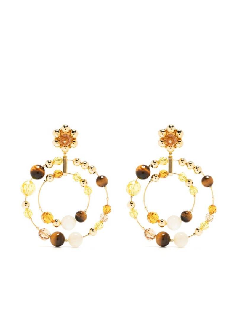 Swarovski Somnia beaded hoop earrings - Gold von Swarovski