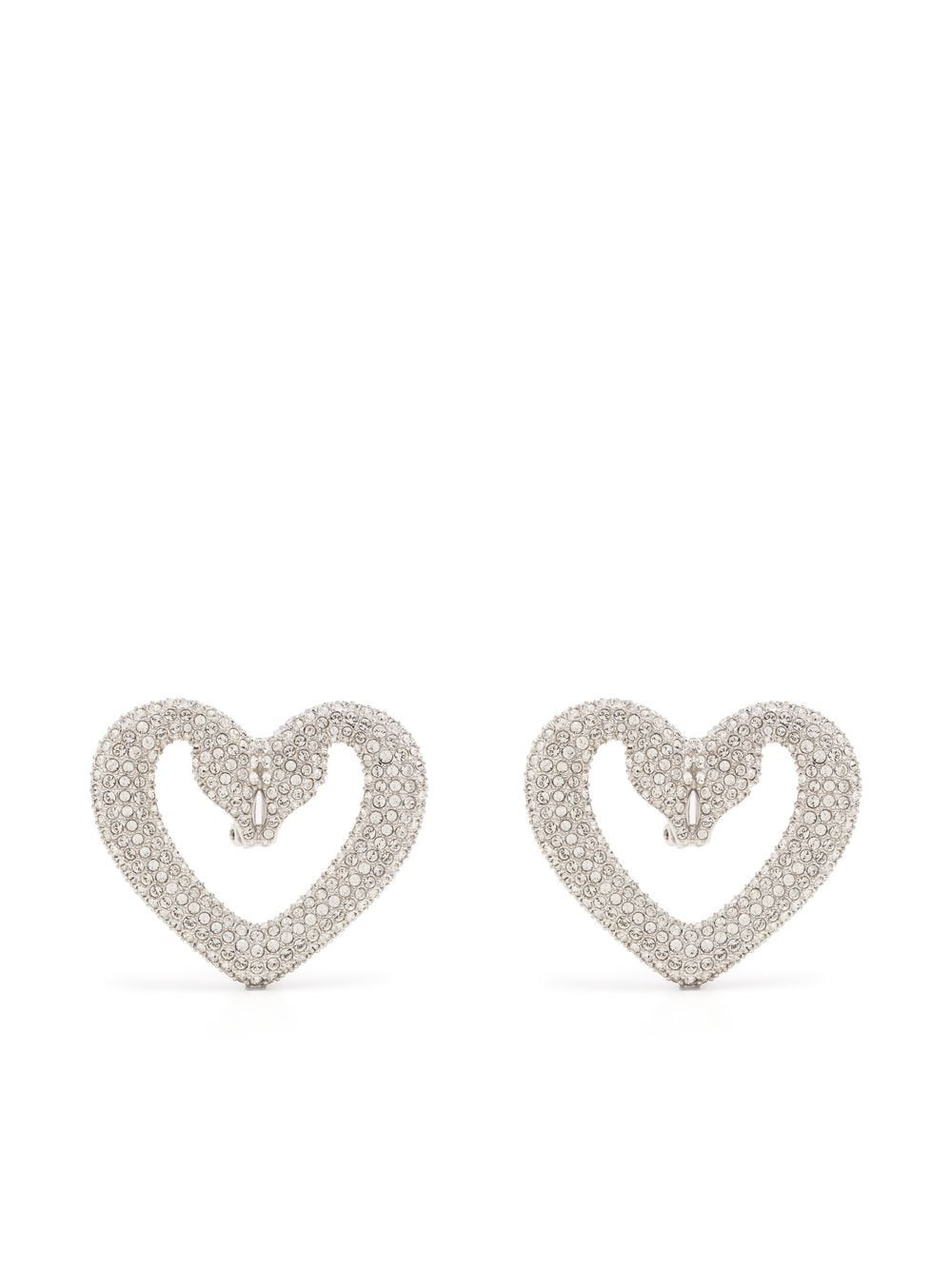 Swarovski Una crystal-embellished clip earrings - Silver von Swarovski