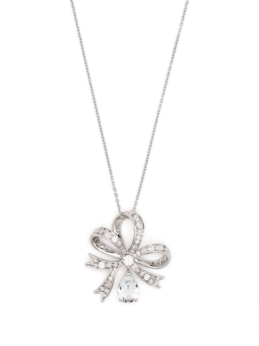 Swarovski Volta bow-pendant long necklace - Silver von Swarovski