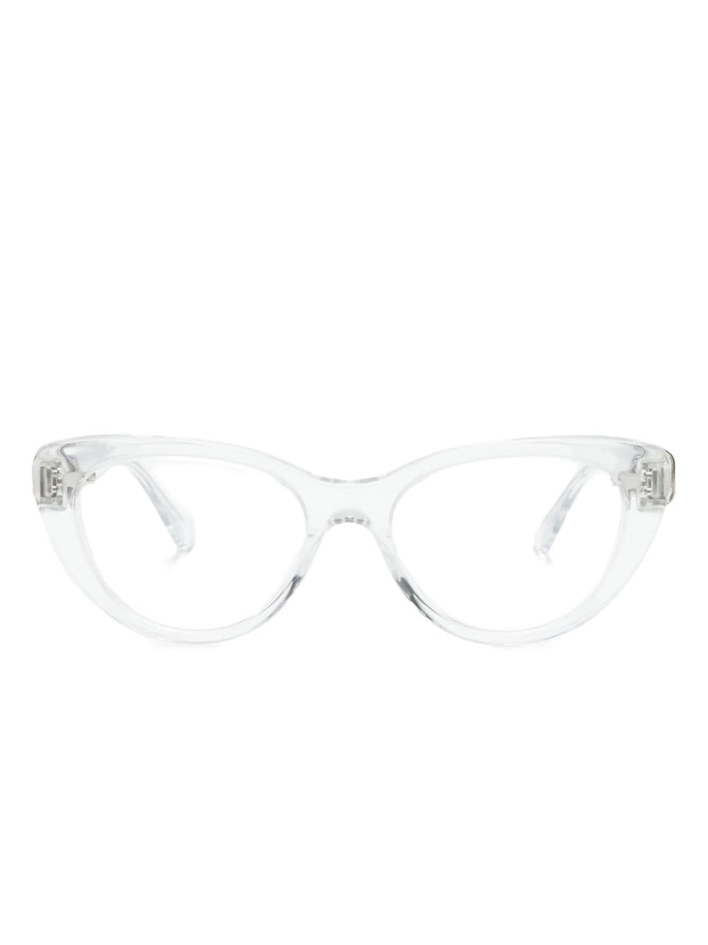 Swarovski crystal-embellished cat-eye glasses - White von Swarovski