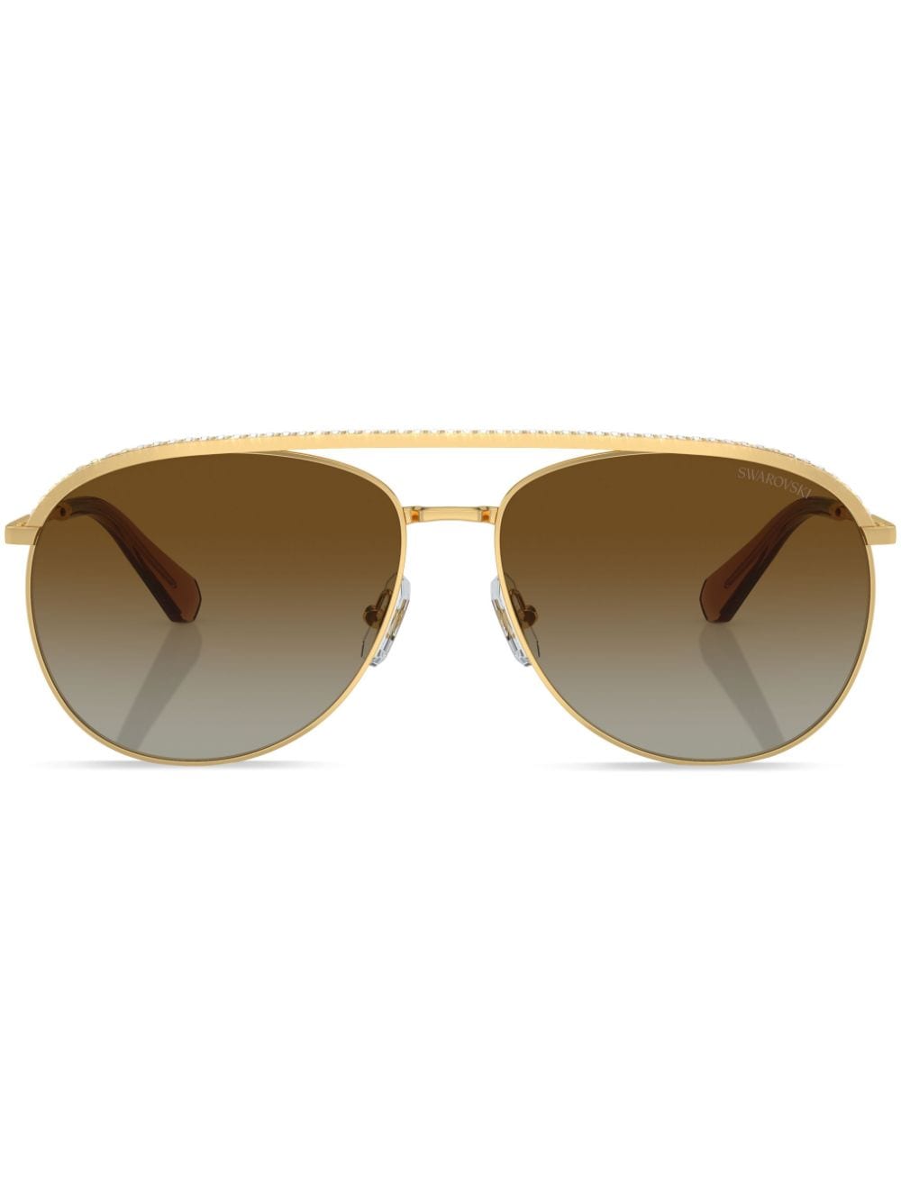 Swarovski crystal-embellished pilot-frame sunglasses - Gold von Swarovski