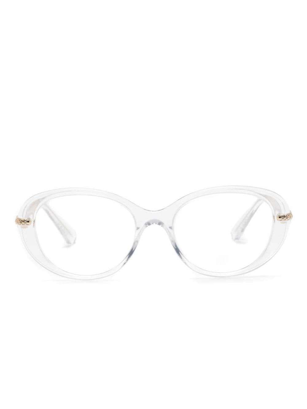 Swarovski crystal-embellished transparent-frame glasses - Neutrals von Swarovski