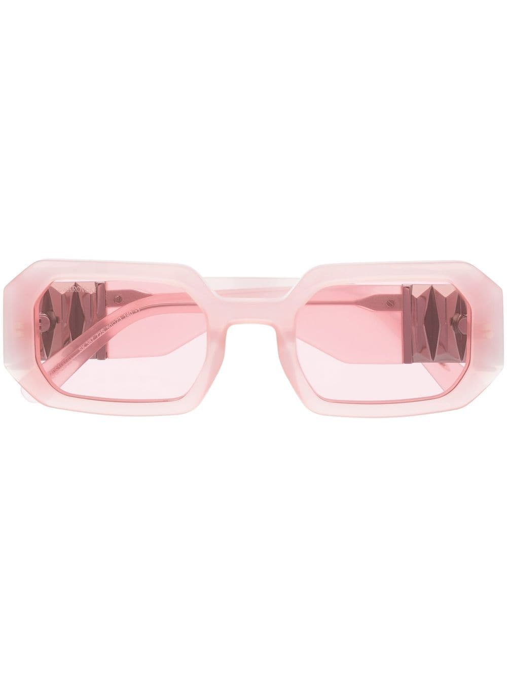 Swarovski rectangle-frame sunglasses - Pink von Swarovski