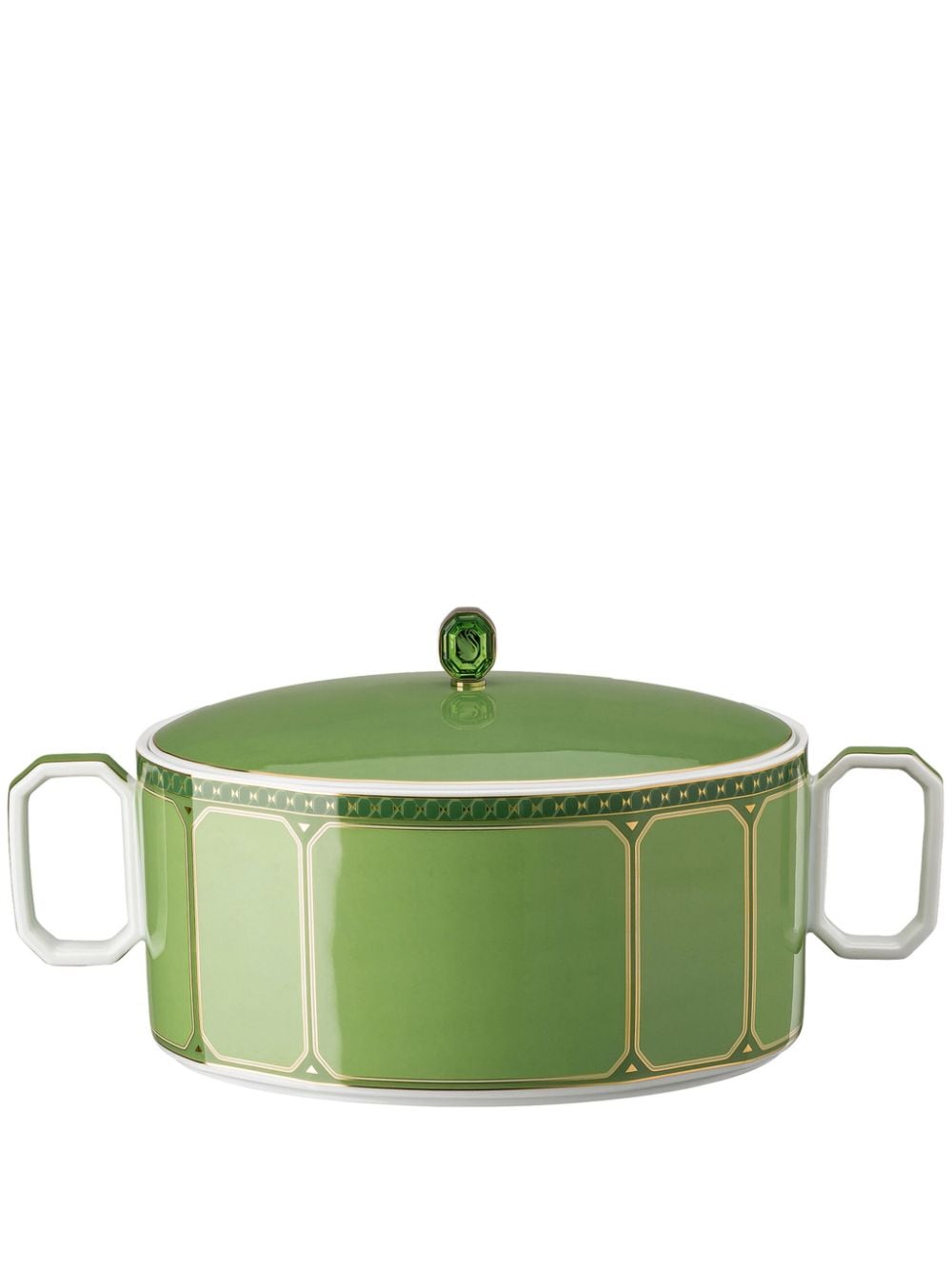 Swarovski x Rosenthal Signum Fern porcelain bowl (29cm x 17cm) - Green von Swarovski