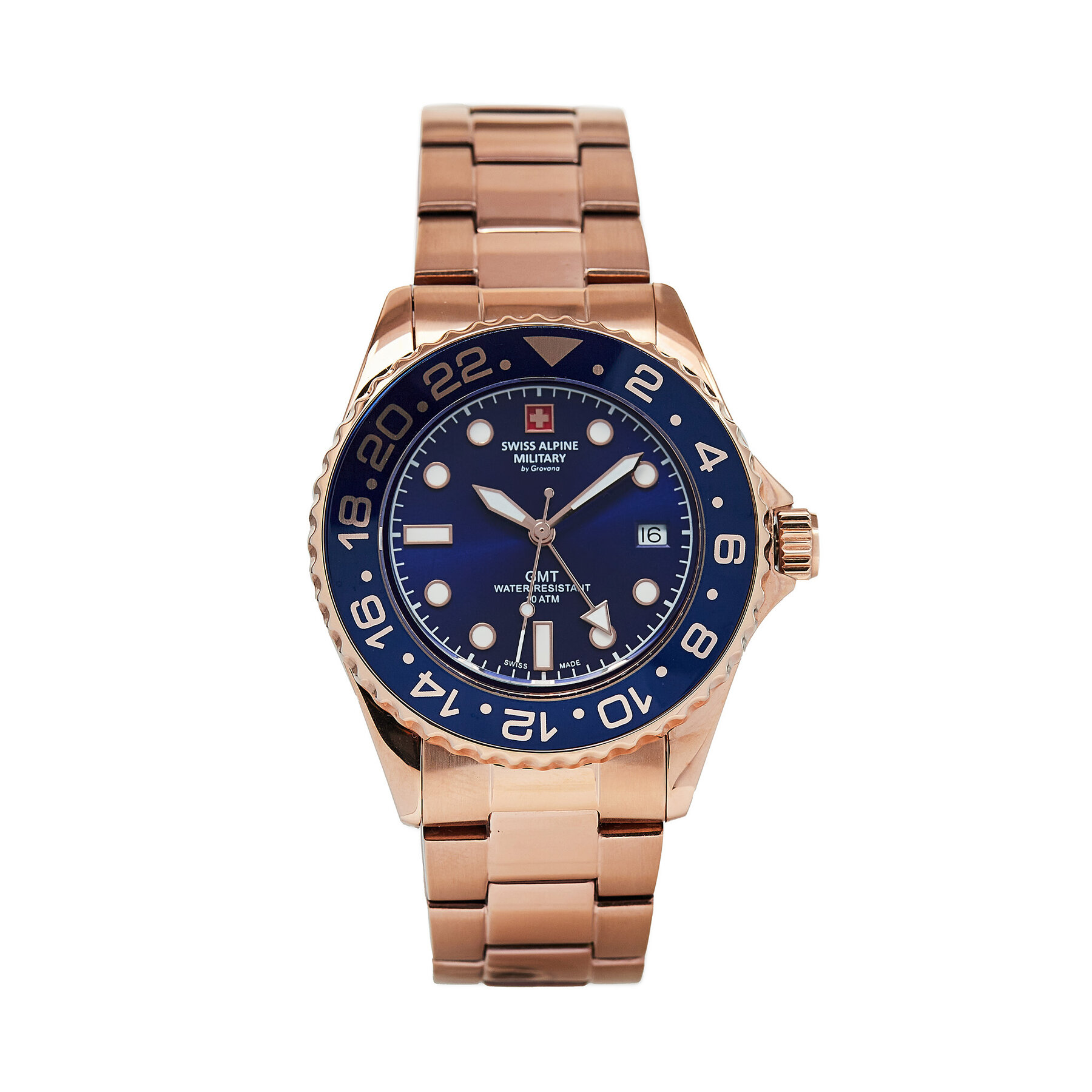 Uhr Swiss Alpine Military 7052.1165 Blue/Rose Gold/Rose Gold von Swiss Alpine Military