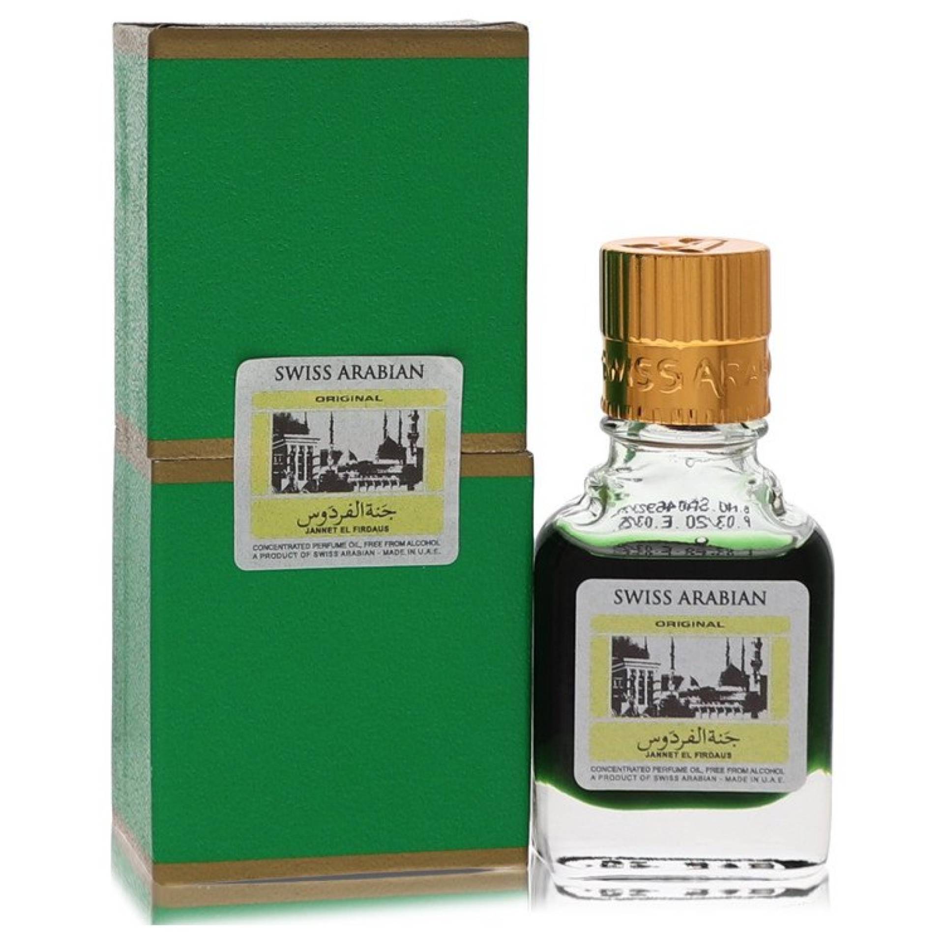 Swiss Arabian Jannet El Firdaus Concentrated Perfume Oil Free From Alcohol (Unisex Black Edition Floral Attar) 9 ml von Swiss Arabian