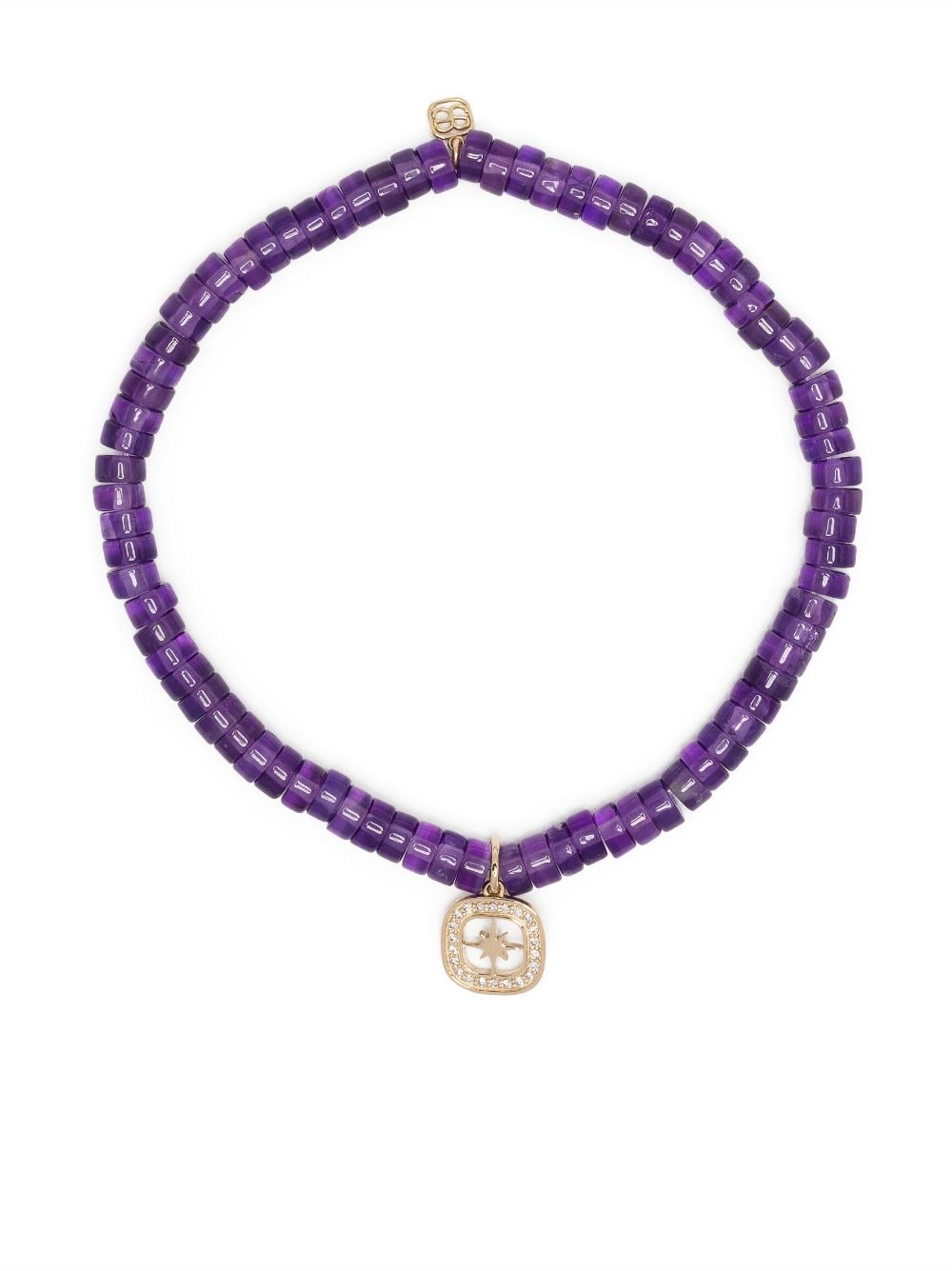 Sydney Evan 14kt yellow gold Starburst amethyst bracelet - Purple von Sydney Evan