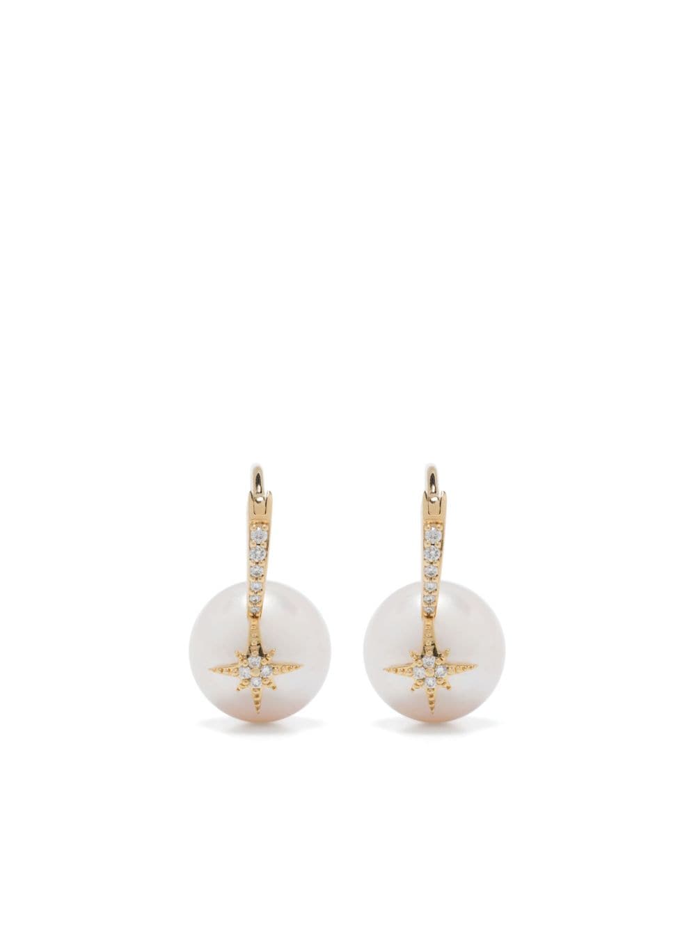 Sydney Evan 14kt yellow gold Starburst pearl drop earrings - Neutrals von Sydney Evan