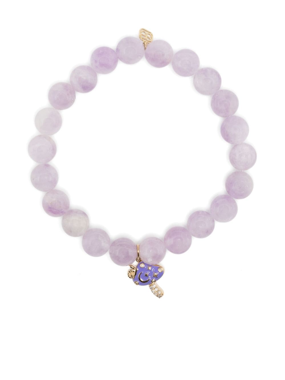 Sydney Evan 14kt yellow gold amethyst charm bracelet - Purple von Sydney Evan