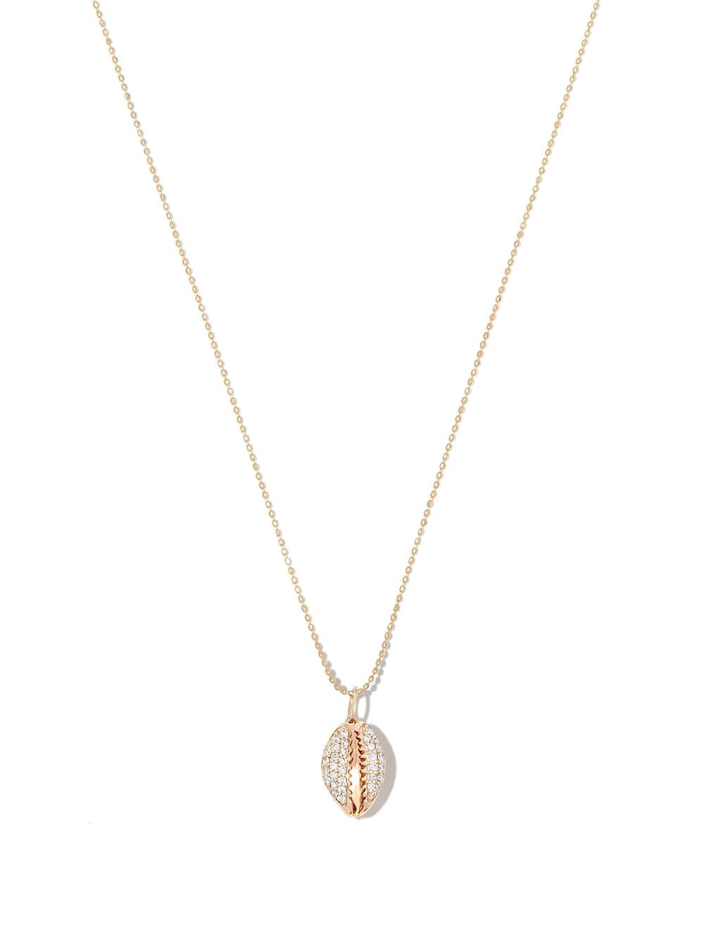 Sydney Evan 14kt yellow gold diamond pendant necklace von Sydney Evan