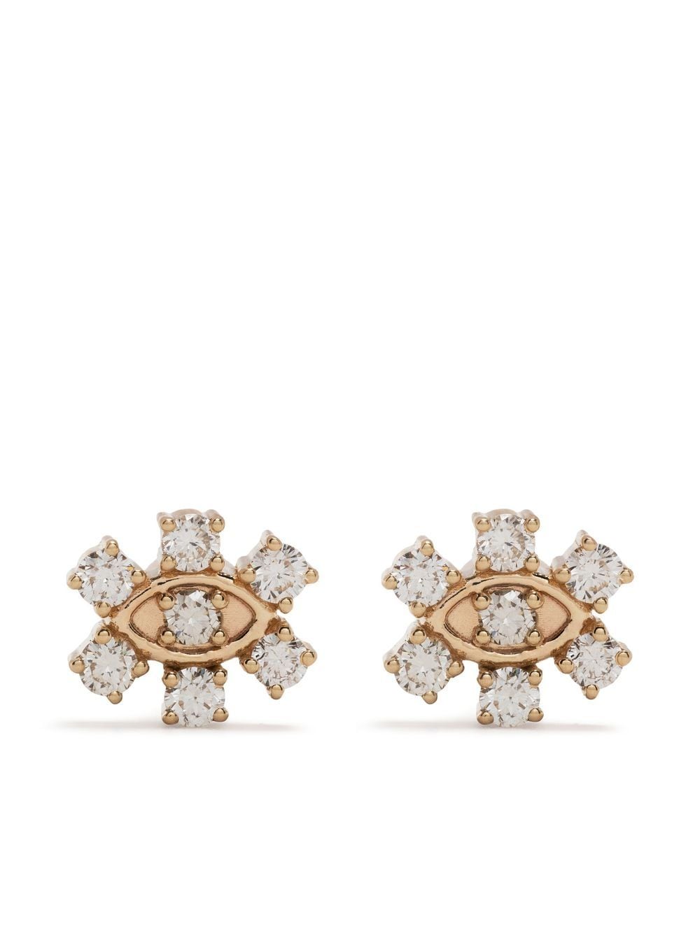 Sydney Evan 14kt yellow gold diamond stud earrings - Silver von Sydney Evan