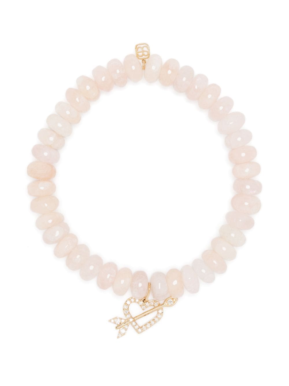 Sydney Evan 14kt yellow-gold morganite and diamond beaded bracelet - Neutrals von Sydney Evan