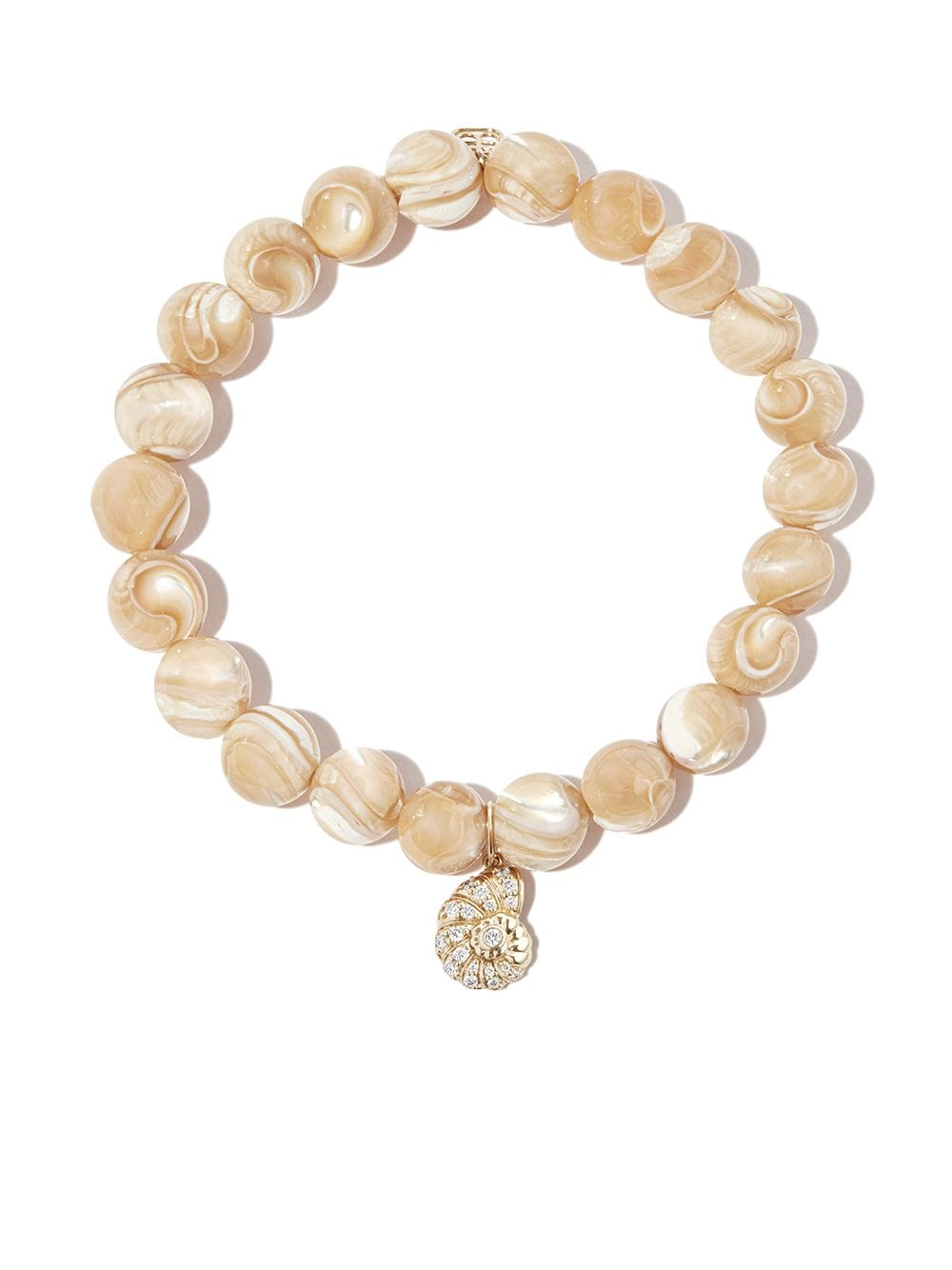 Sydney Evan 14kt yellow gold mother-of-pearl bracelet von Sydney Evan