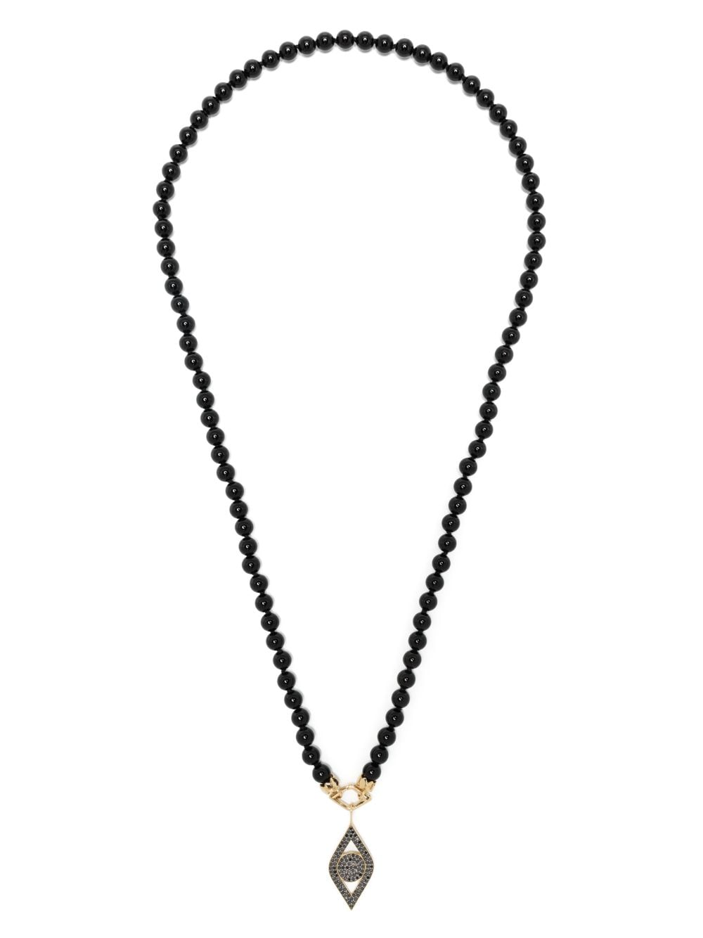 Sydney Evan Evil Eye beaded necklace - Black von Sydney Evan