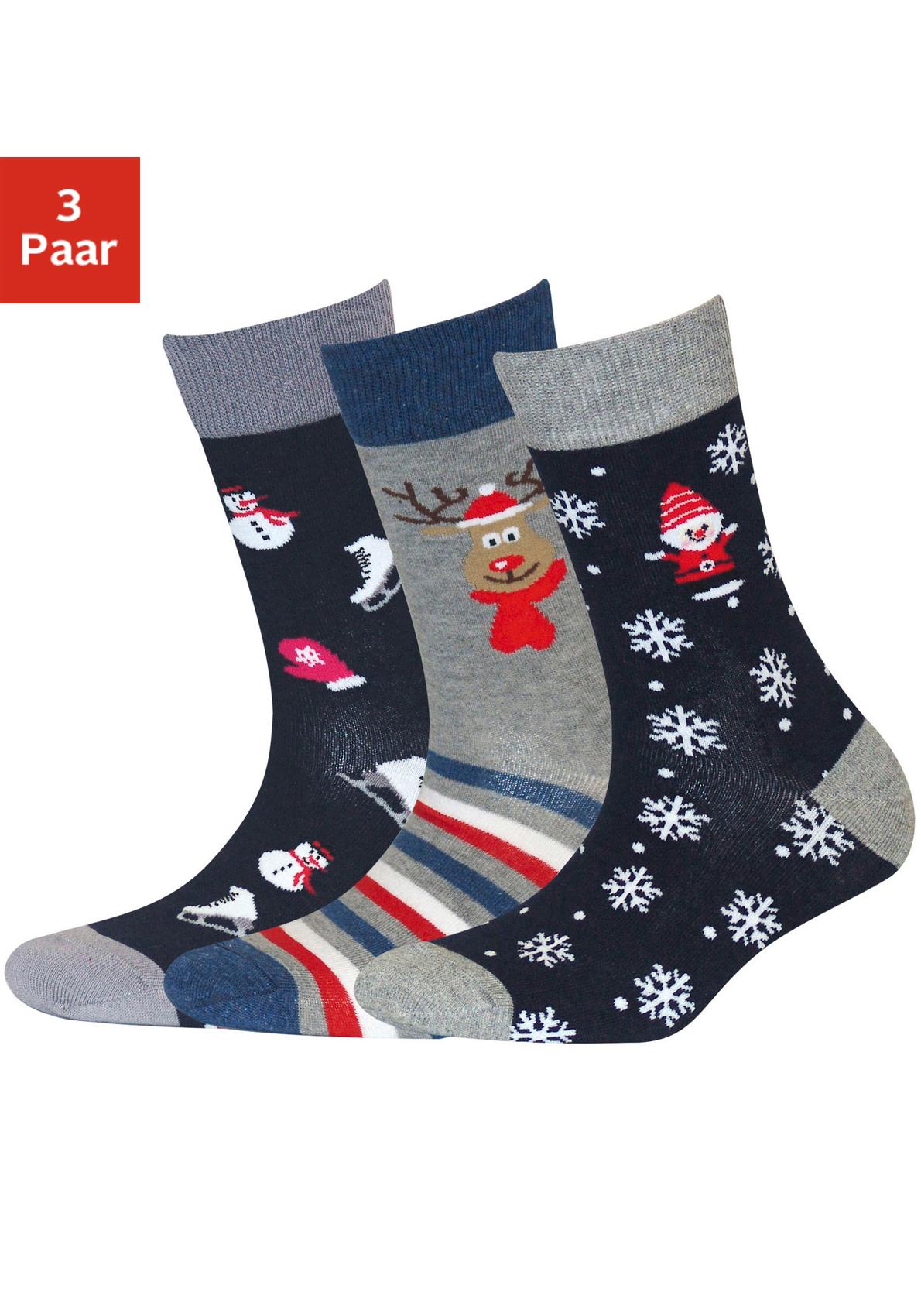 H.I.S Socken, (3 Paar), mit Weihnachts-Design von H.I.S