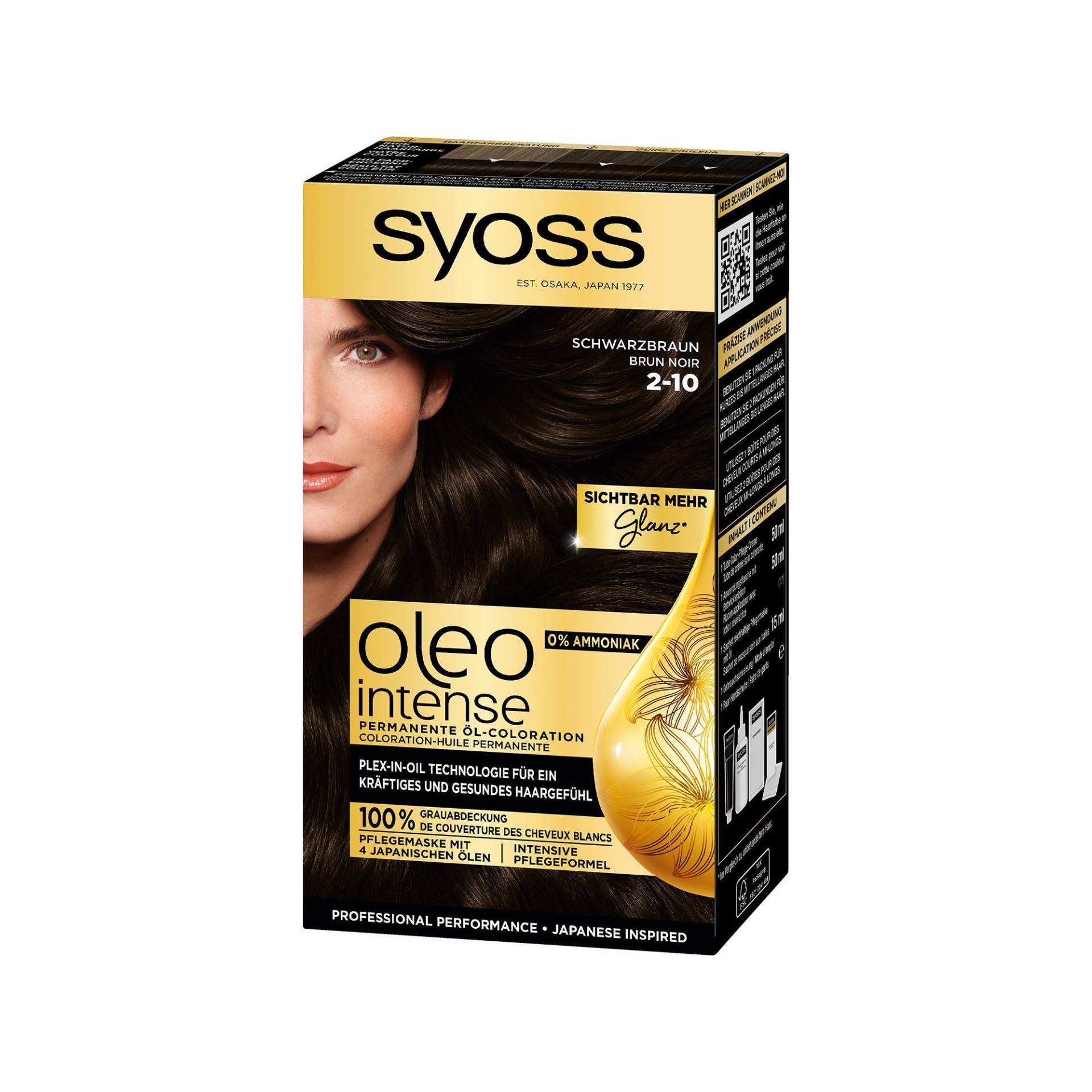 Oleo Intense, Permanente Öl-coloration Damen Schwarzbraun - 115ML von syoss