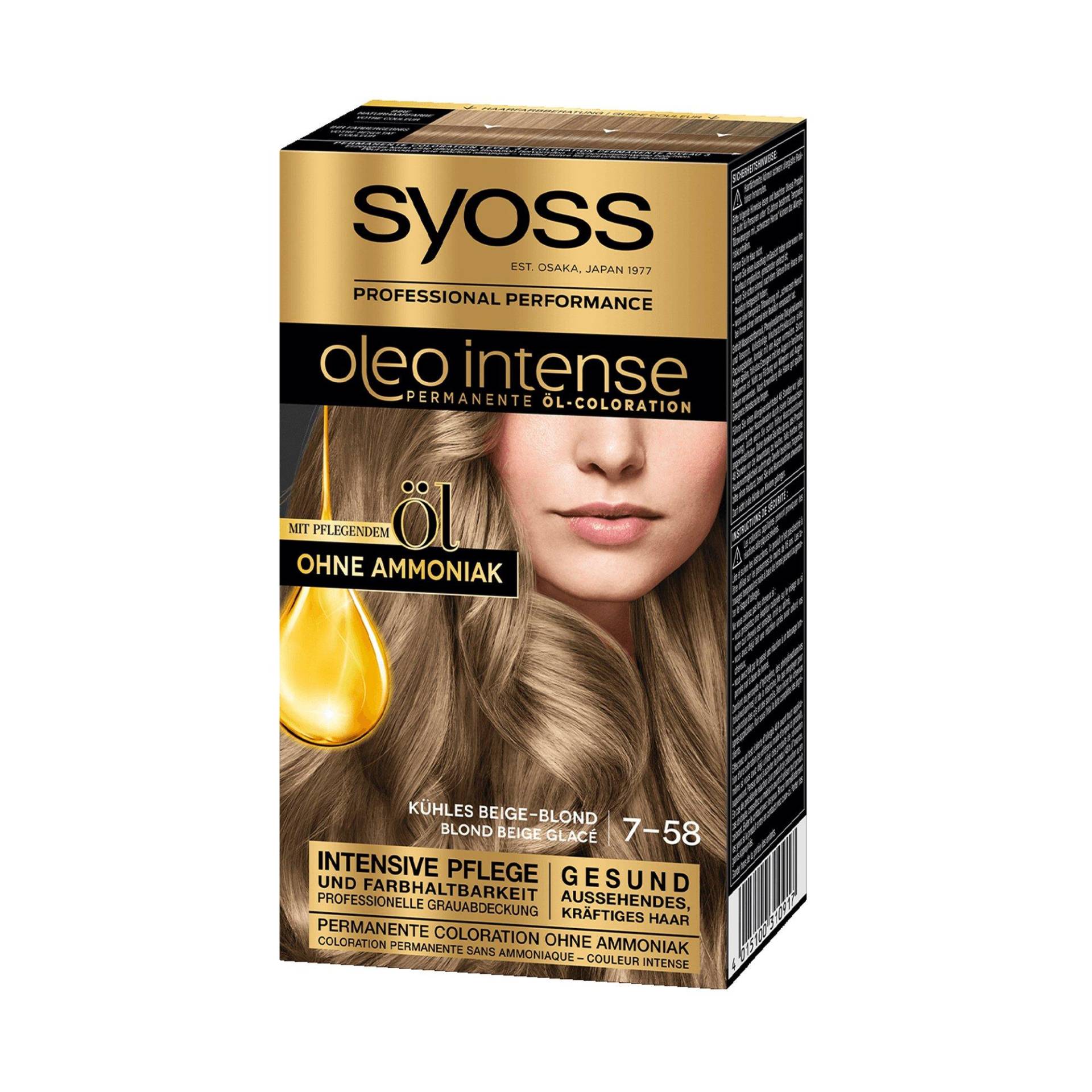 Oleo Intense, Permanente Öl-coloration Damen - Kühles Beige-Blond 115ML von syoss