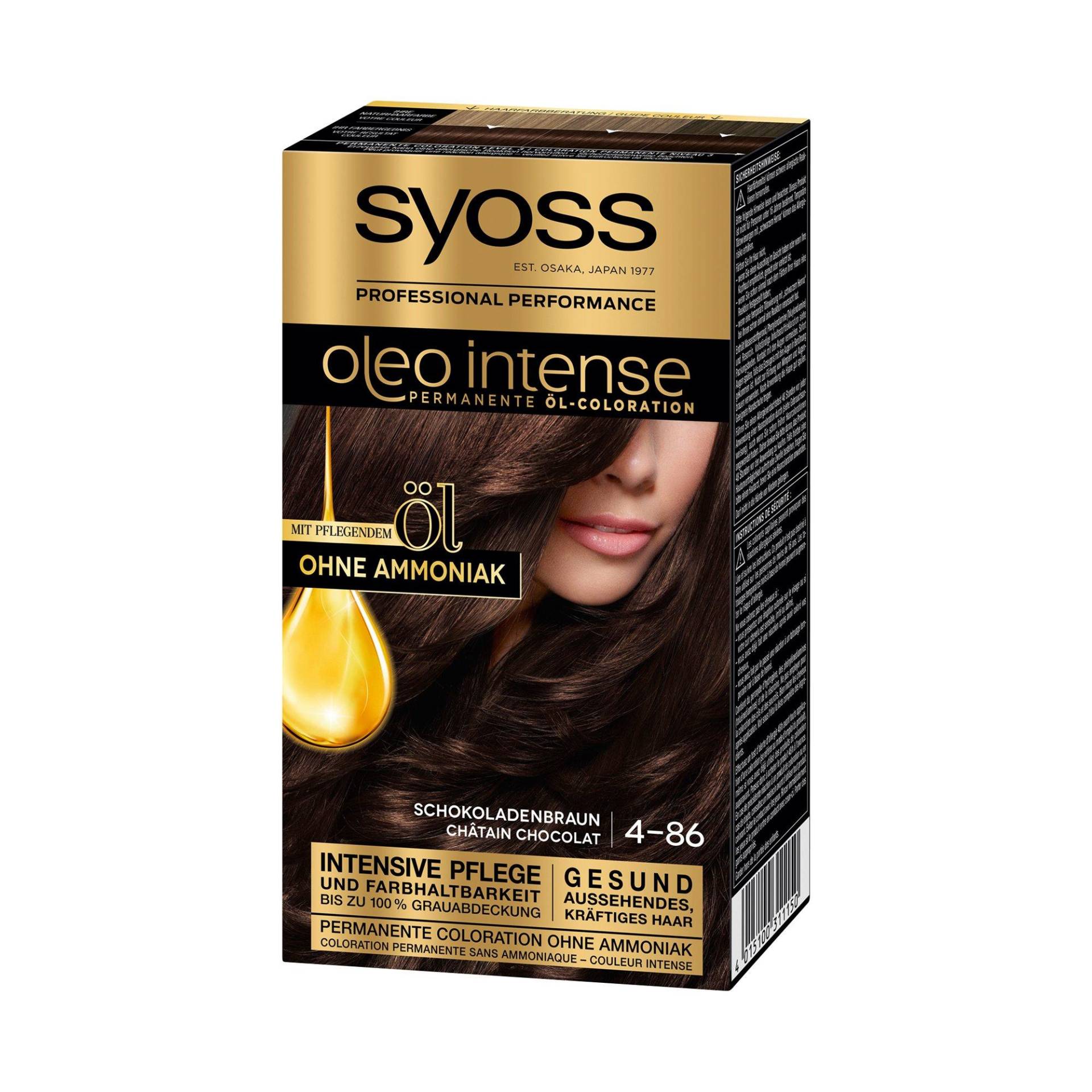 Oleo Intense, Permanente Öl-coloration Damen - Schokoladenbraun 115ML von syoss