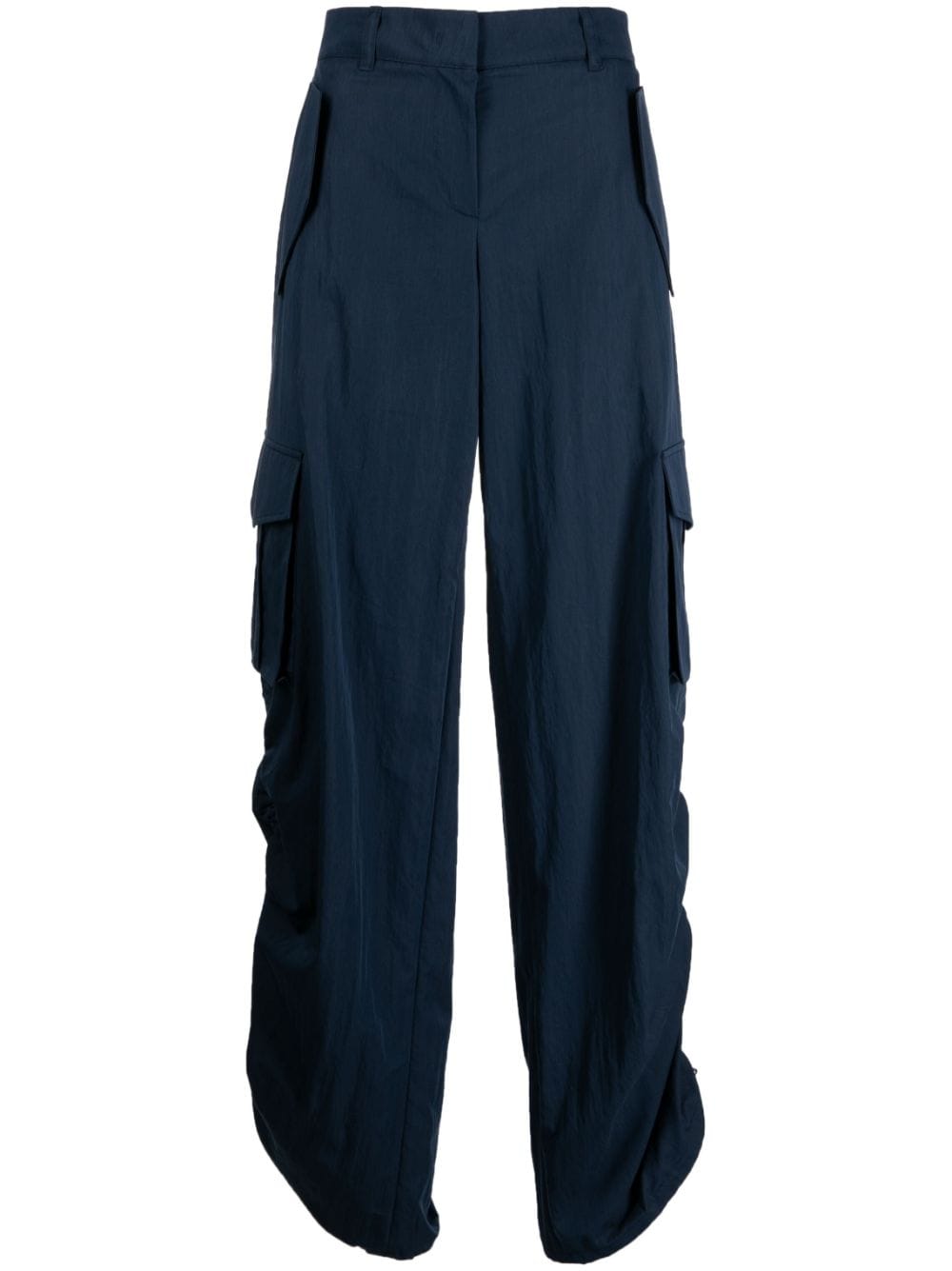 System drawstring wide-leg trousers - Blue von System