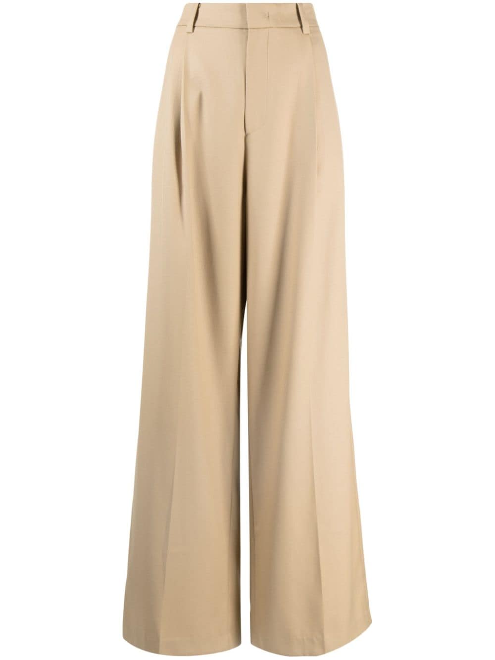 System high-rise wide-leg trousers - Brown von System