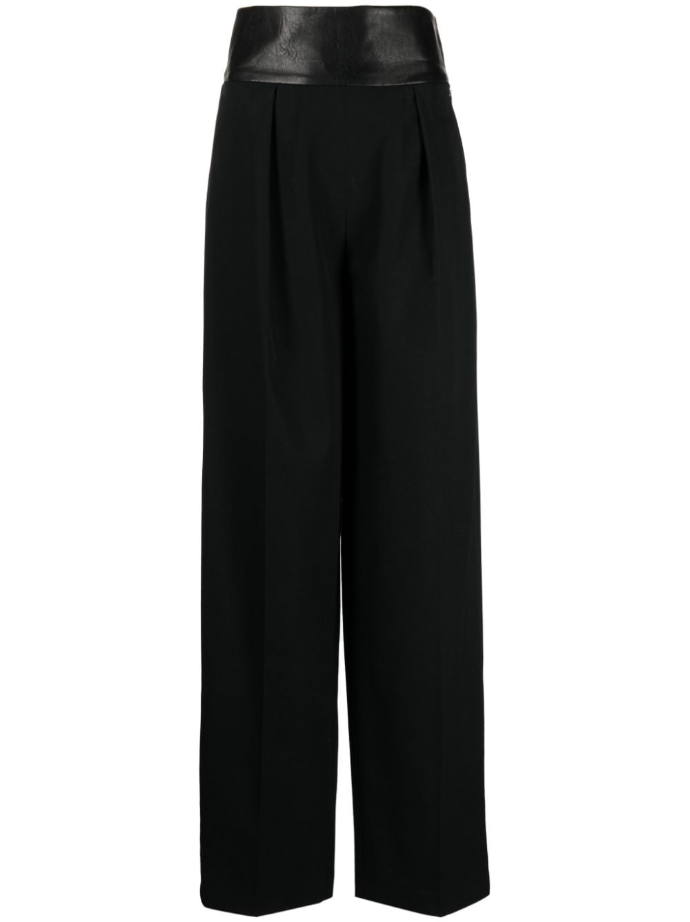System high-waist pleat-detailing tailored trousers - Black von System