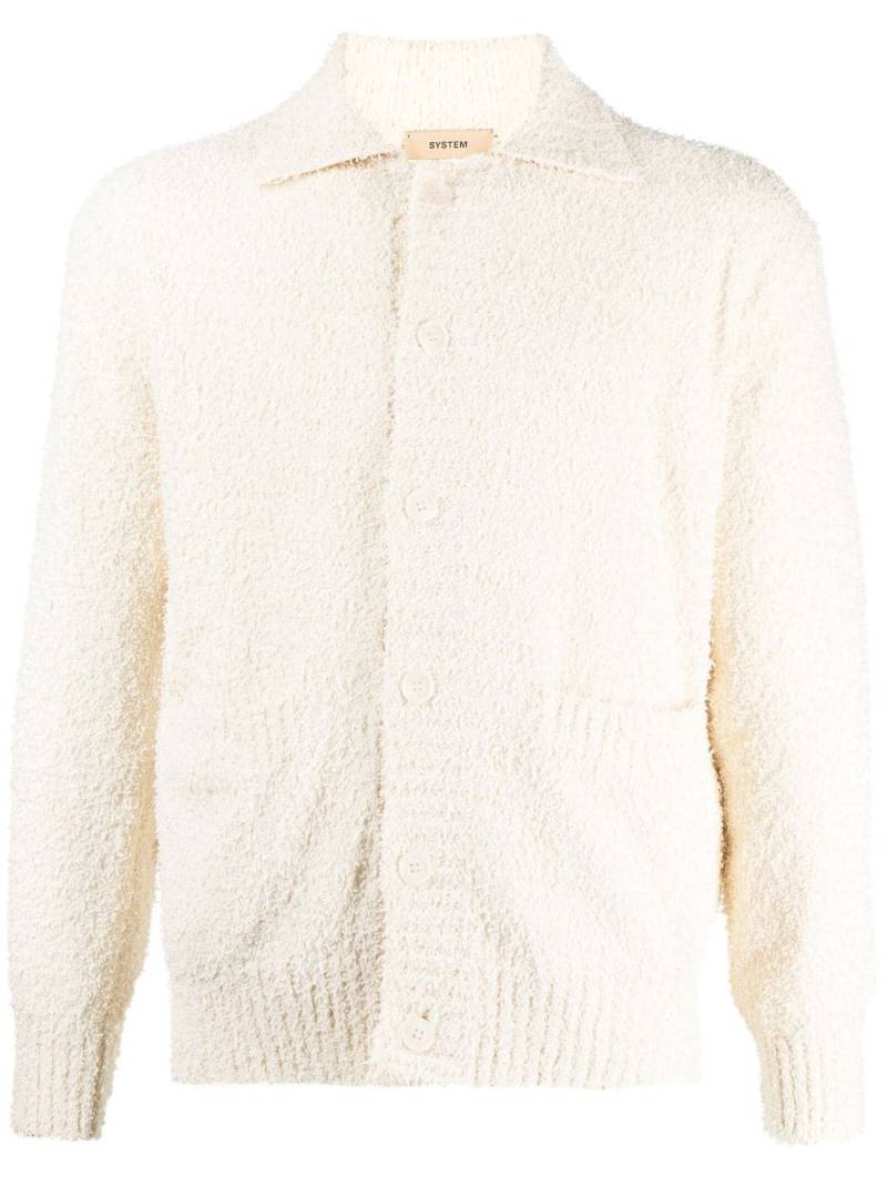 System long-sleeve knitted cardigan - Neutrals von System